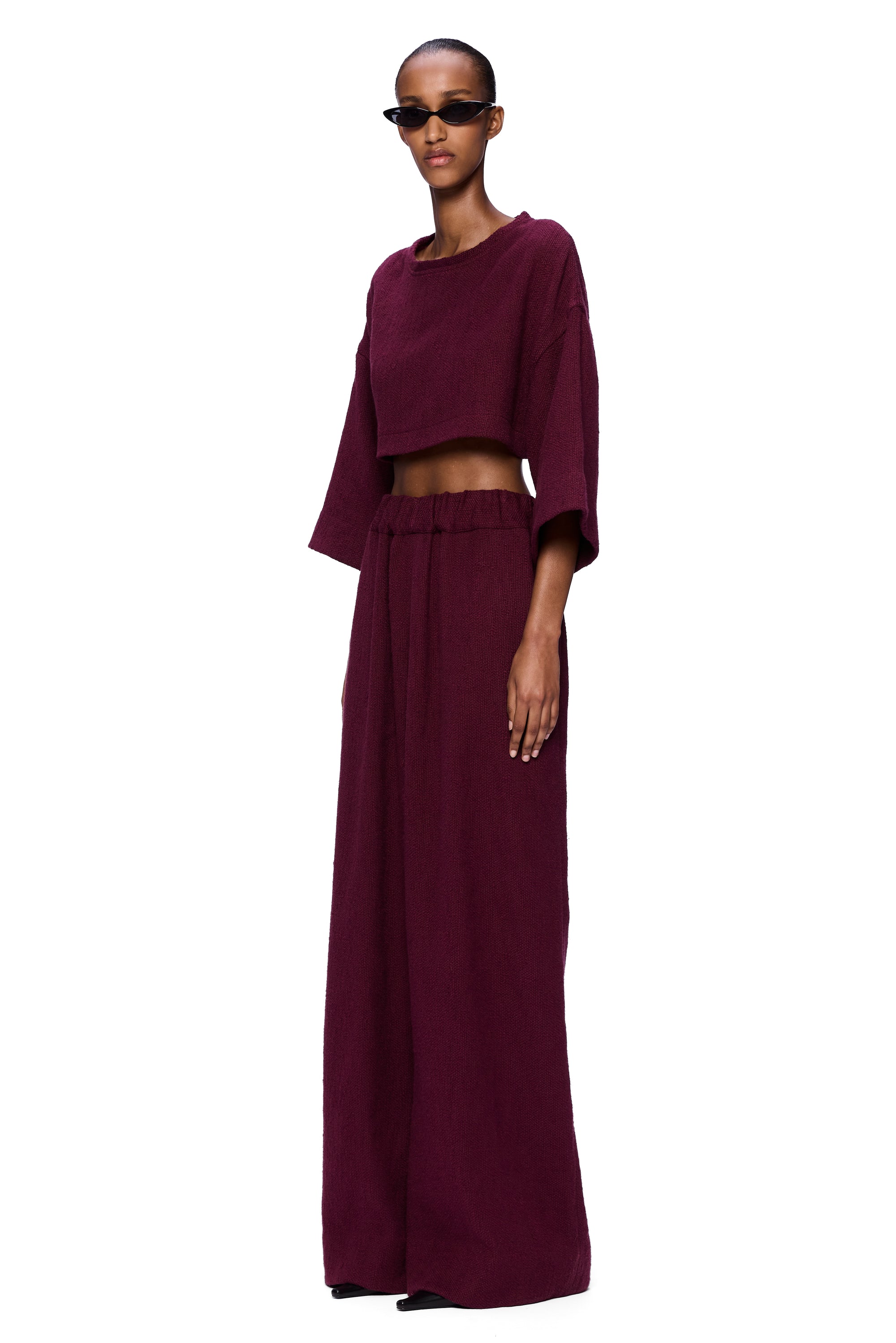 The Cropped T-Shirt : Merlot Flamme