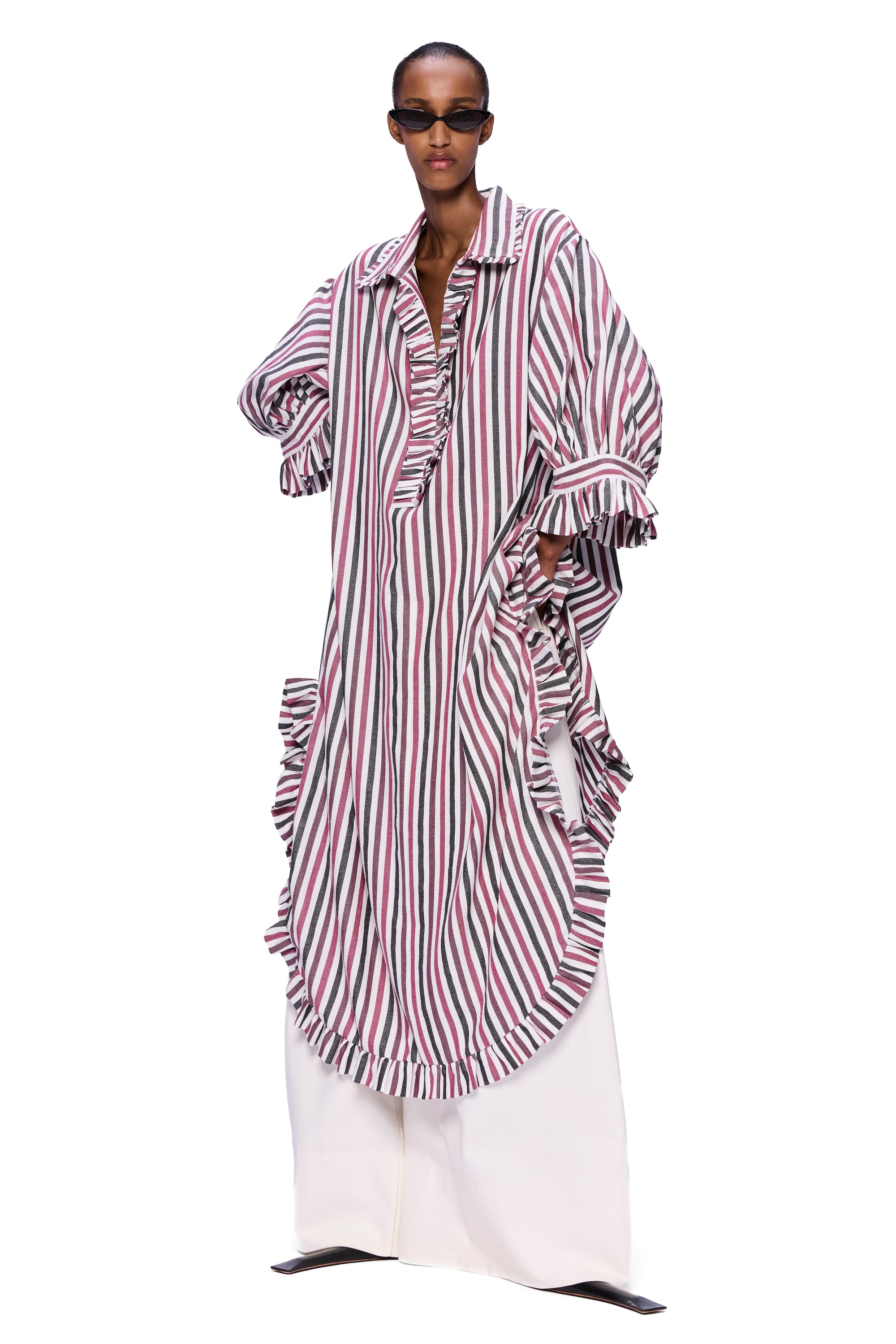 The Ruffled Tunic : Stripe 24