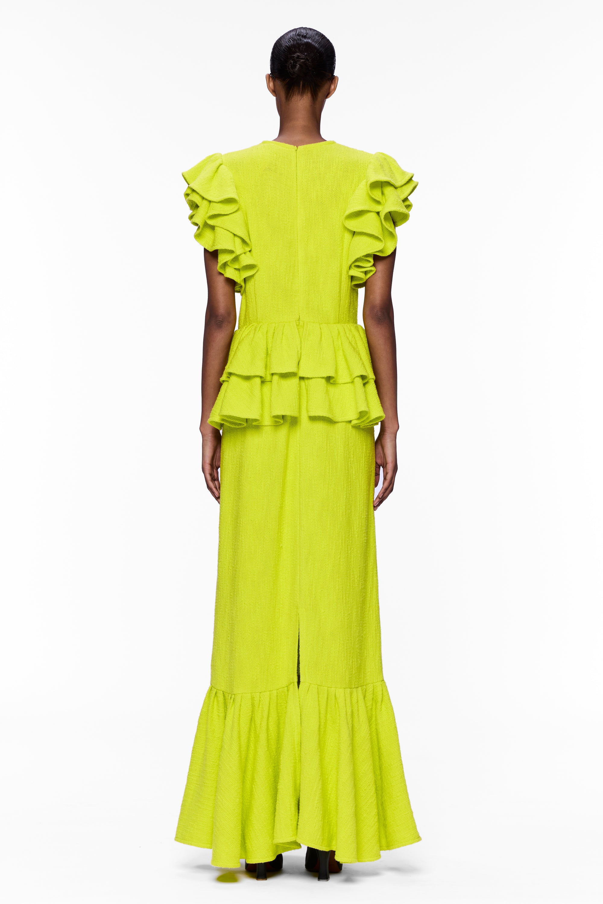 The Column Ruffle Dress : Sunny Flamme