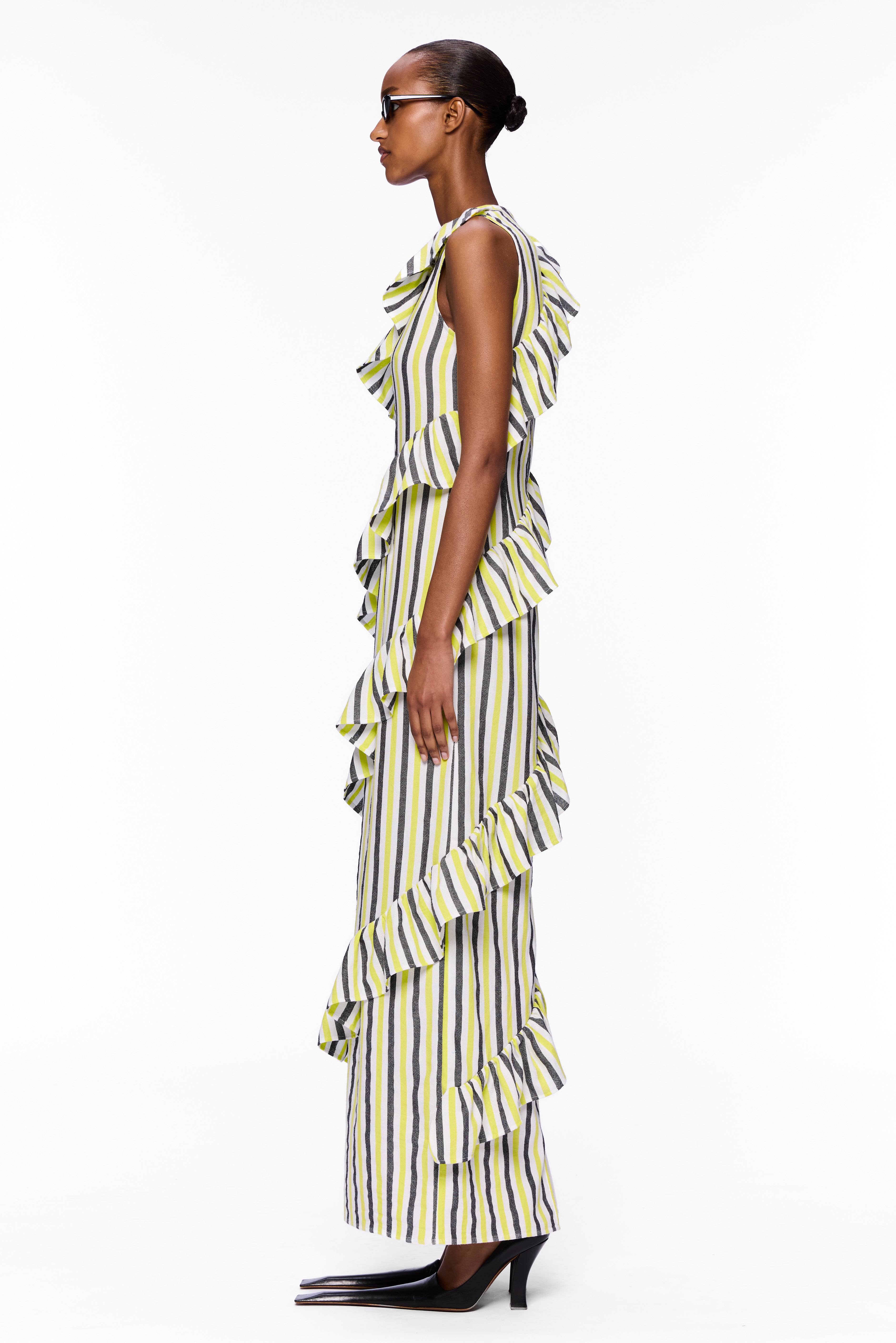 The Spiral Ruffle Dress : Stripe 22 – Marrakshi Life