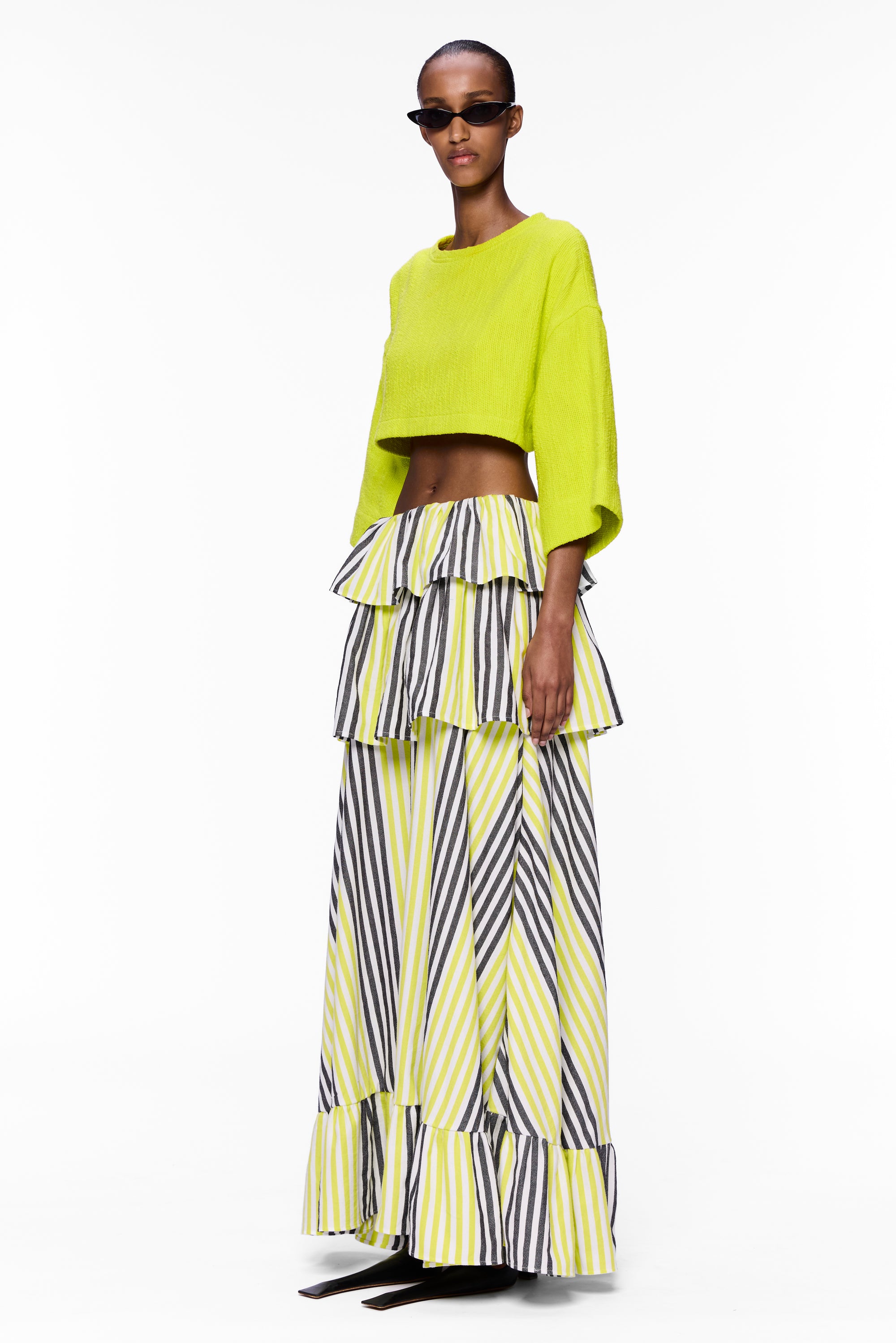 The Tiered Ruffle Skirt : Stripe 21