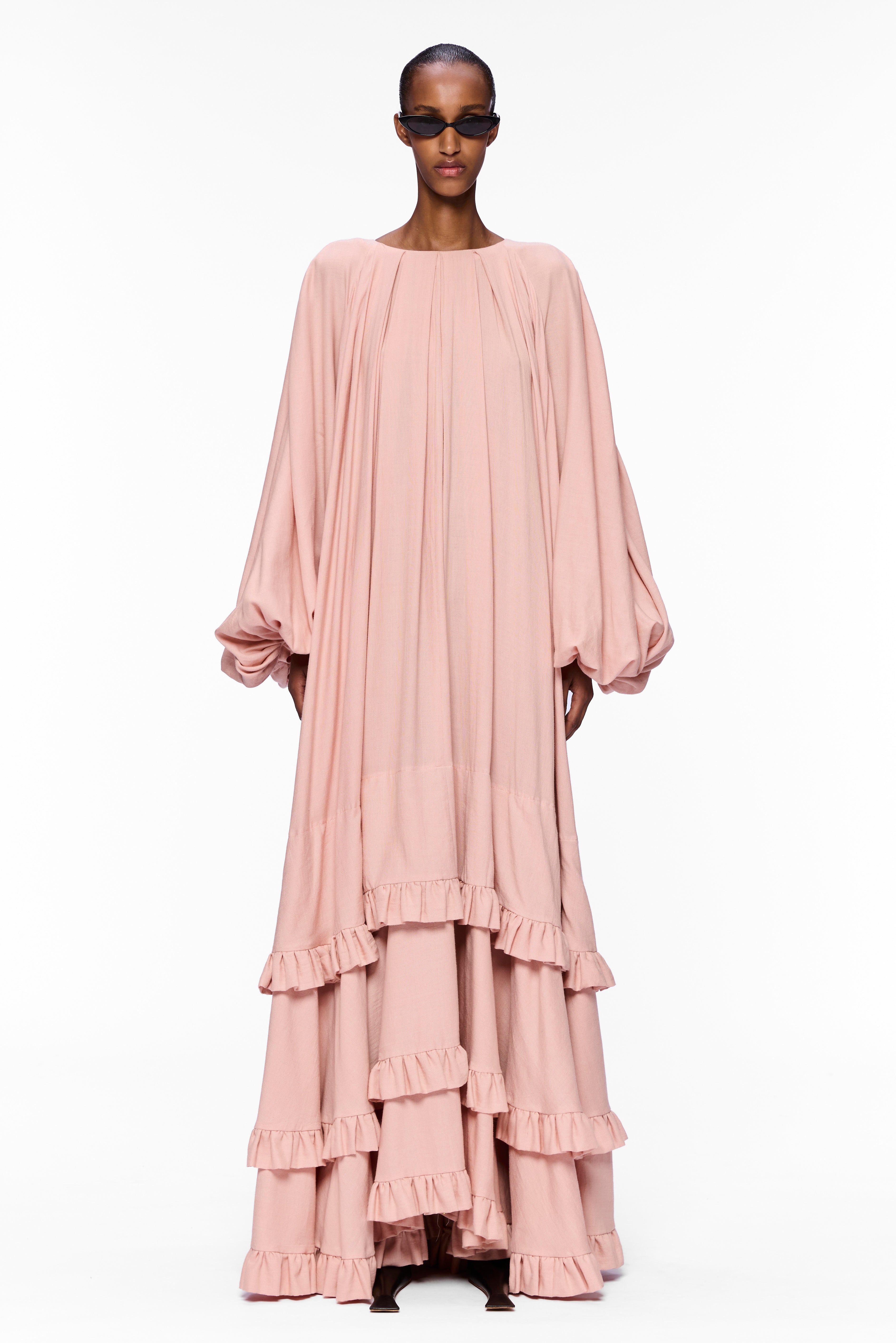 The Tiered Touareg Dress : Flesh