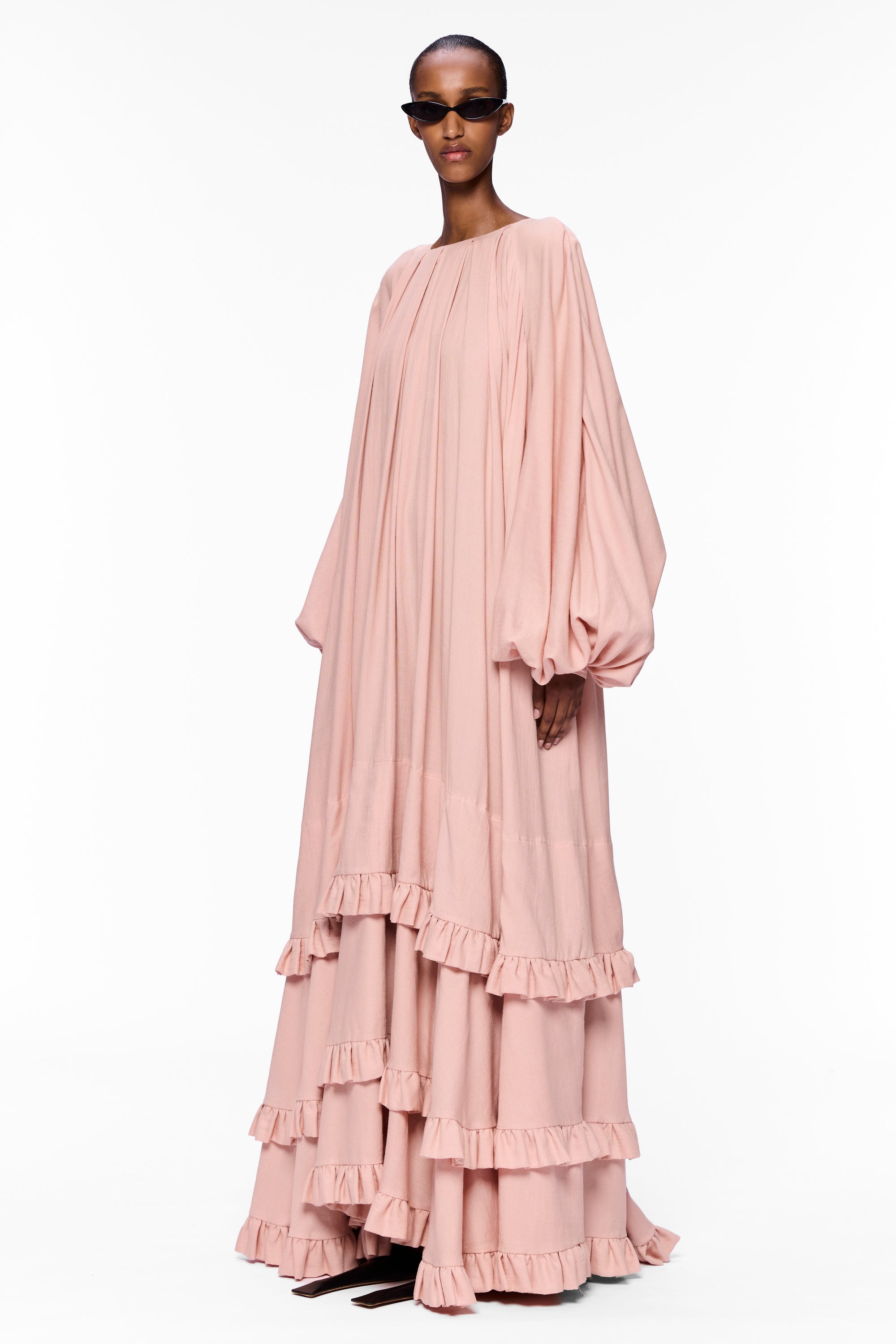 The Tiered Touareg Dress : Flesh