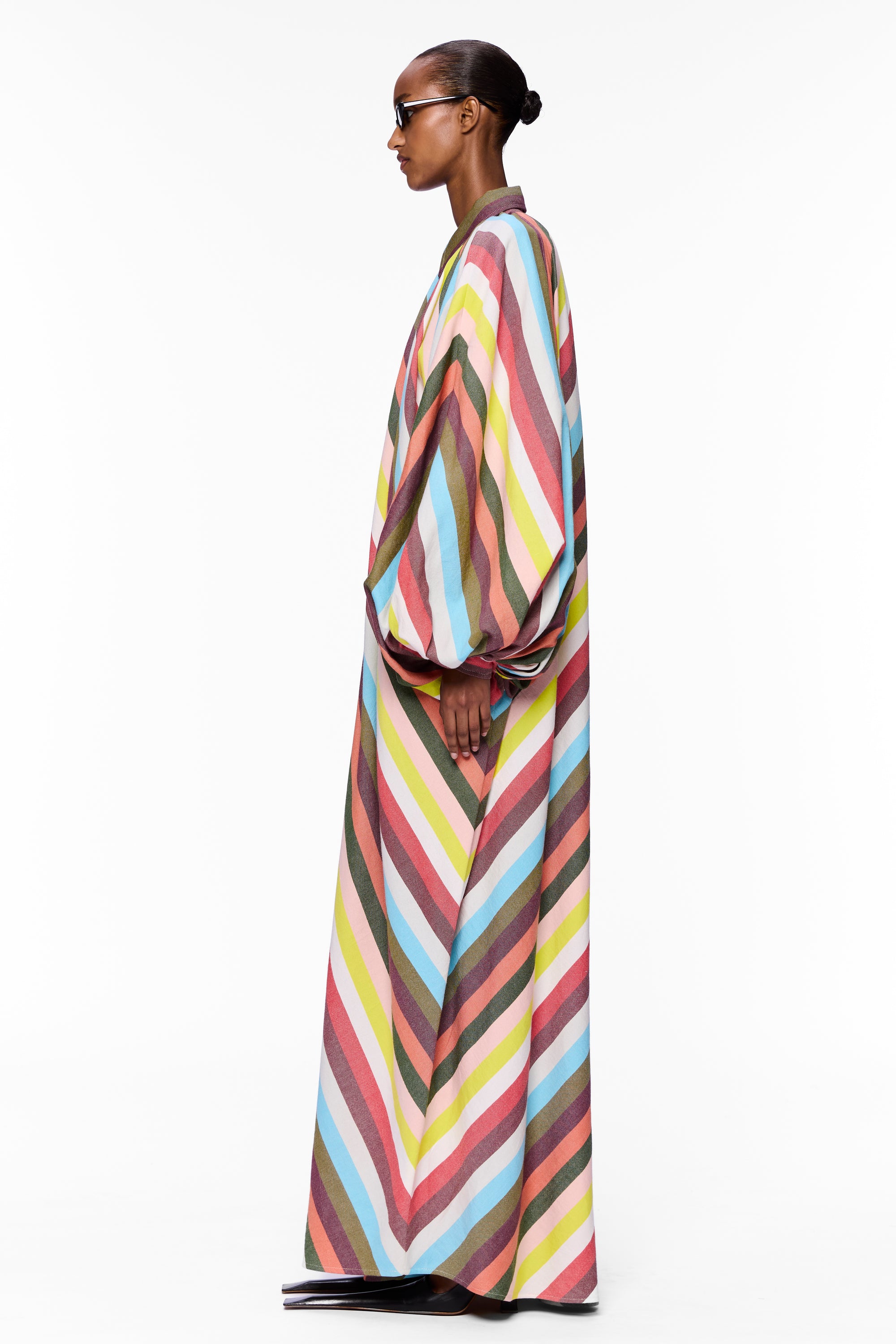 The Touareg Dress with Balloon Sleeve : Multicolor