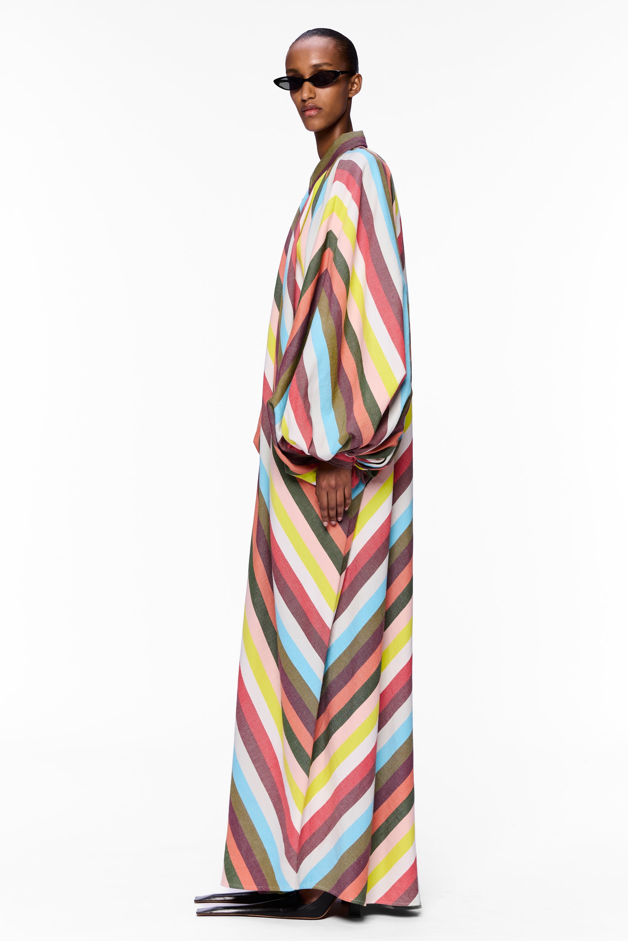 The Touareg Dress with Balloon Sleeve : Multicolor