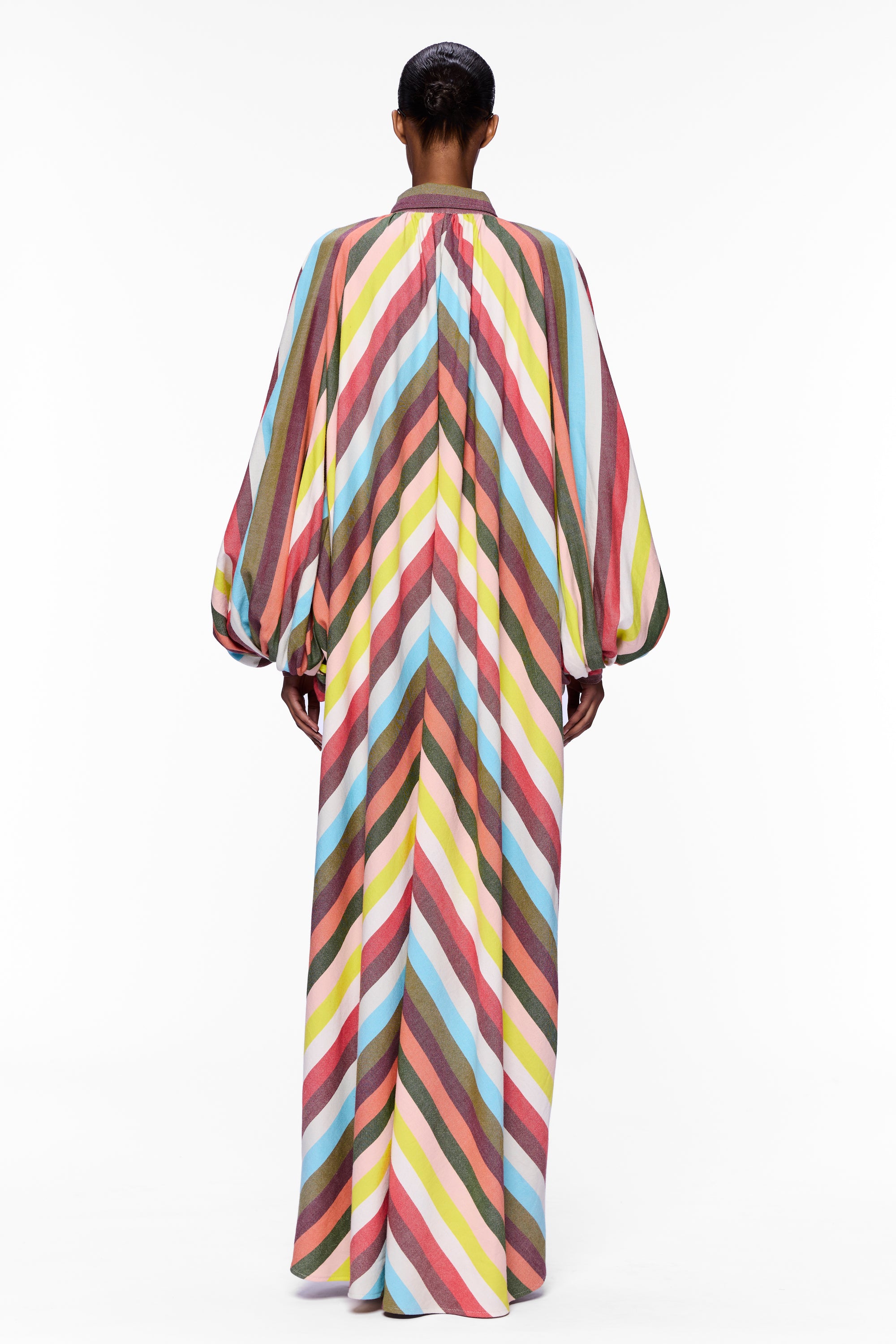 The Touareg Dress with Balloon Sleeve : Multicolor