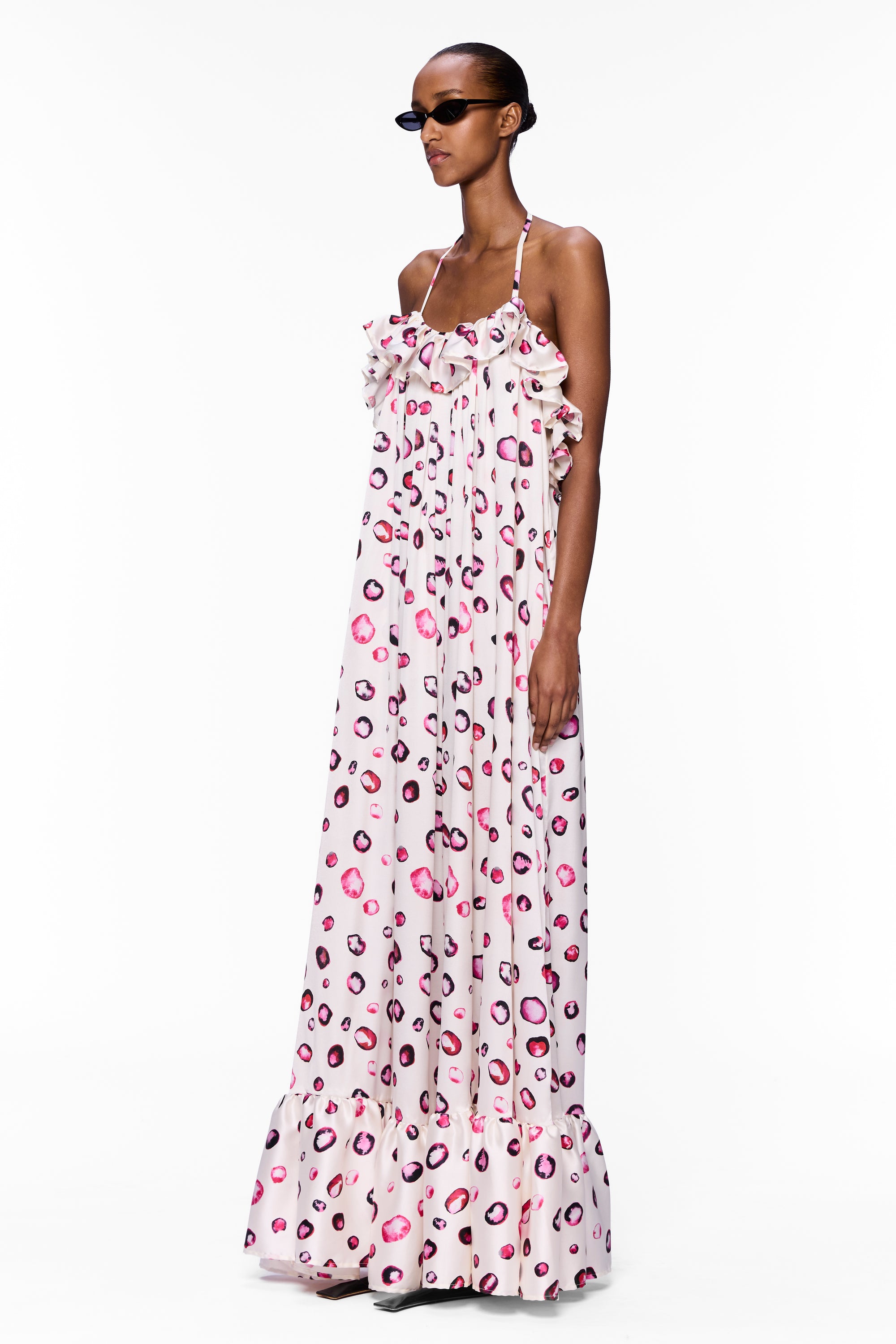 The Ruffled Slip Dress : Silk