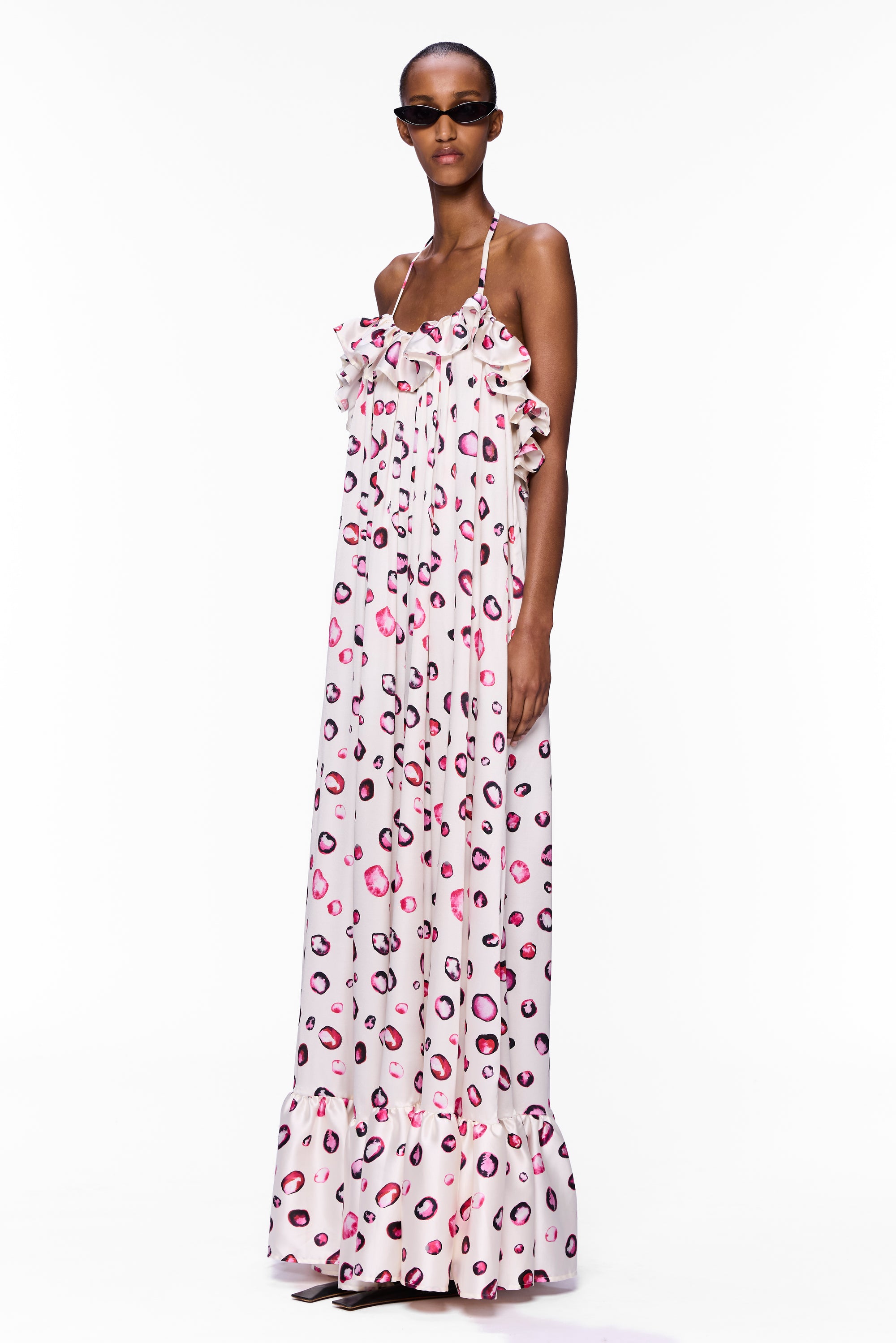 The Ruffled Slip Dress : Silk