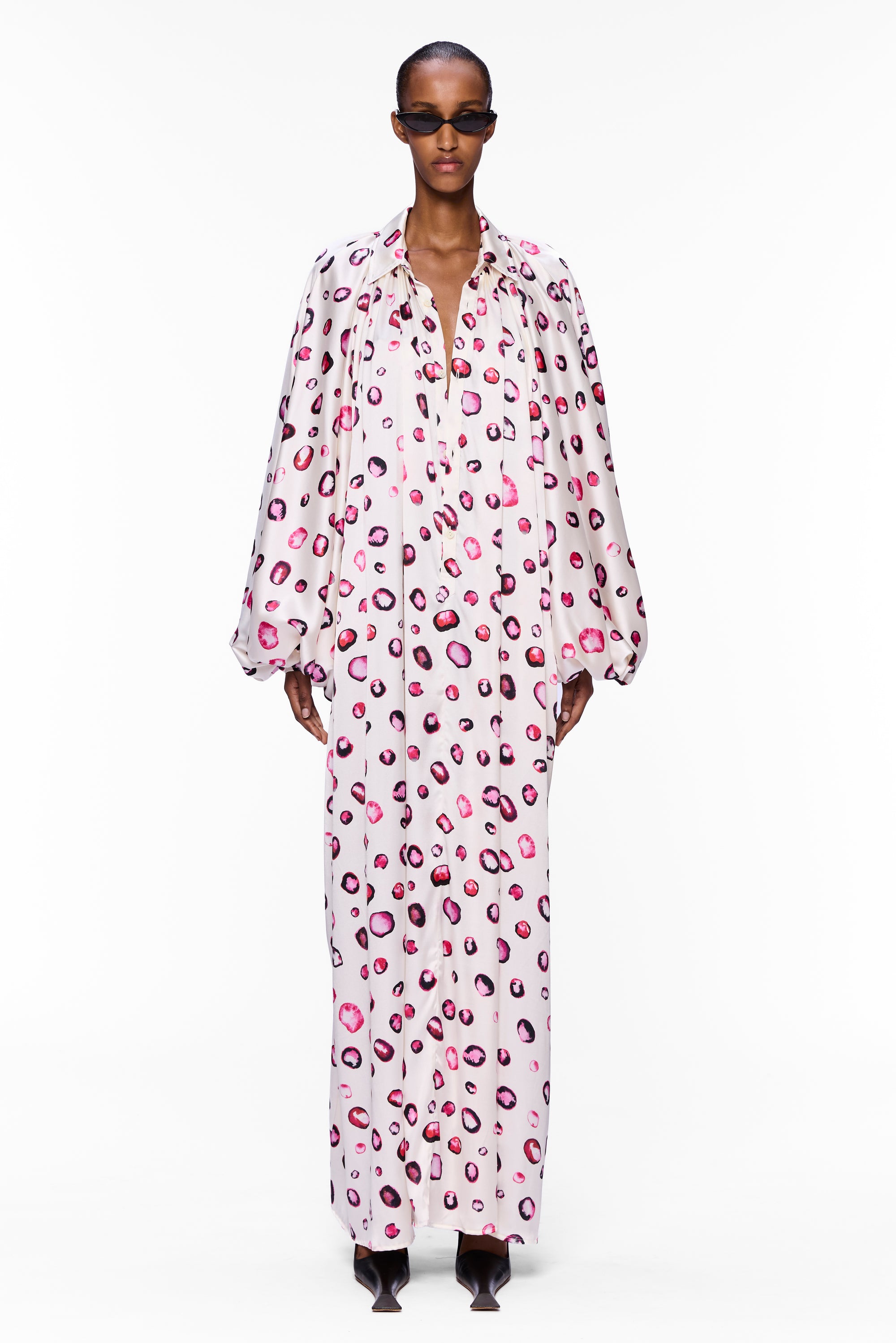 The Touareg Dress with Balloon Sleeve : Silk
