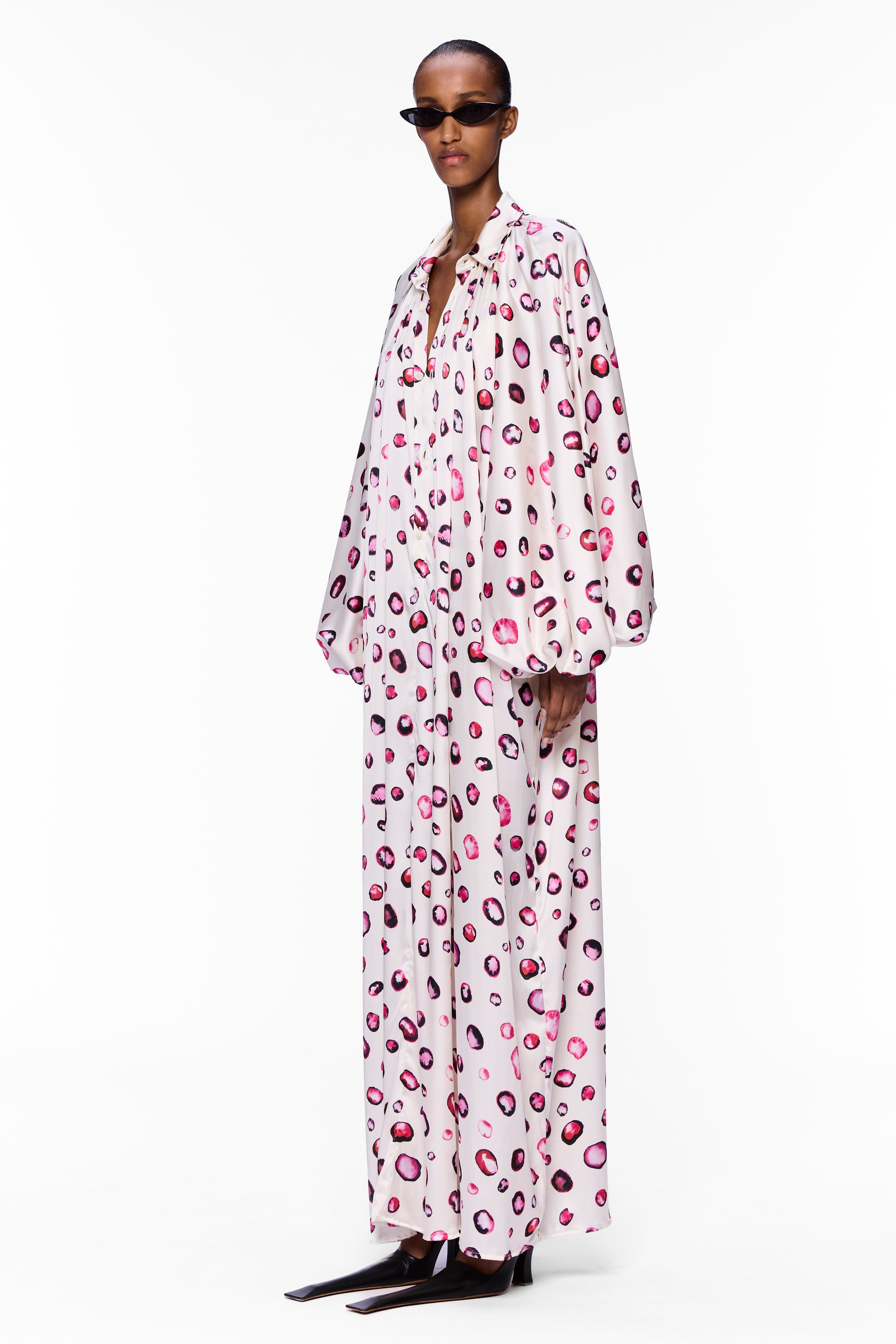 The Touareg Dress with Balloon Sleeve : Silk