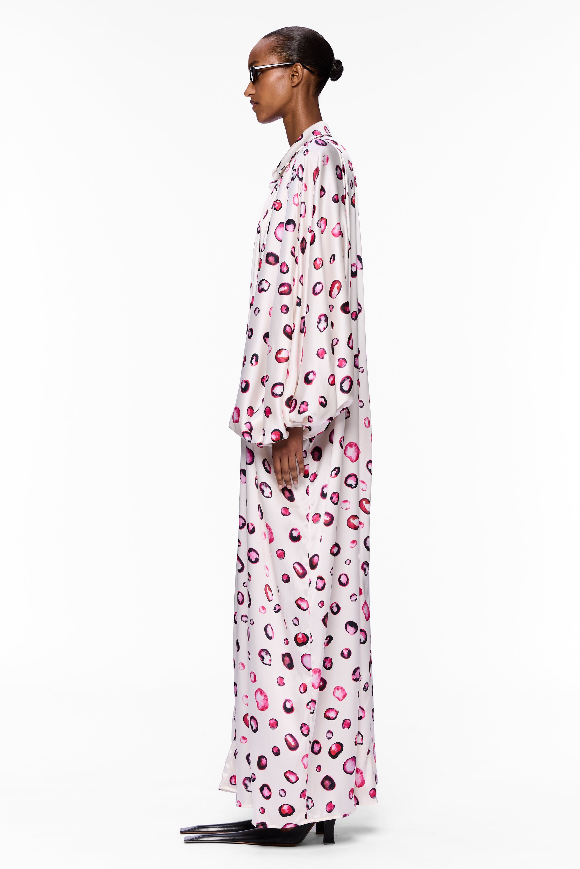 The Touareg Dress with Balloon Sleeve : Silk