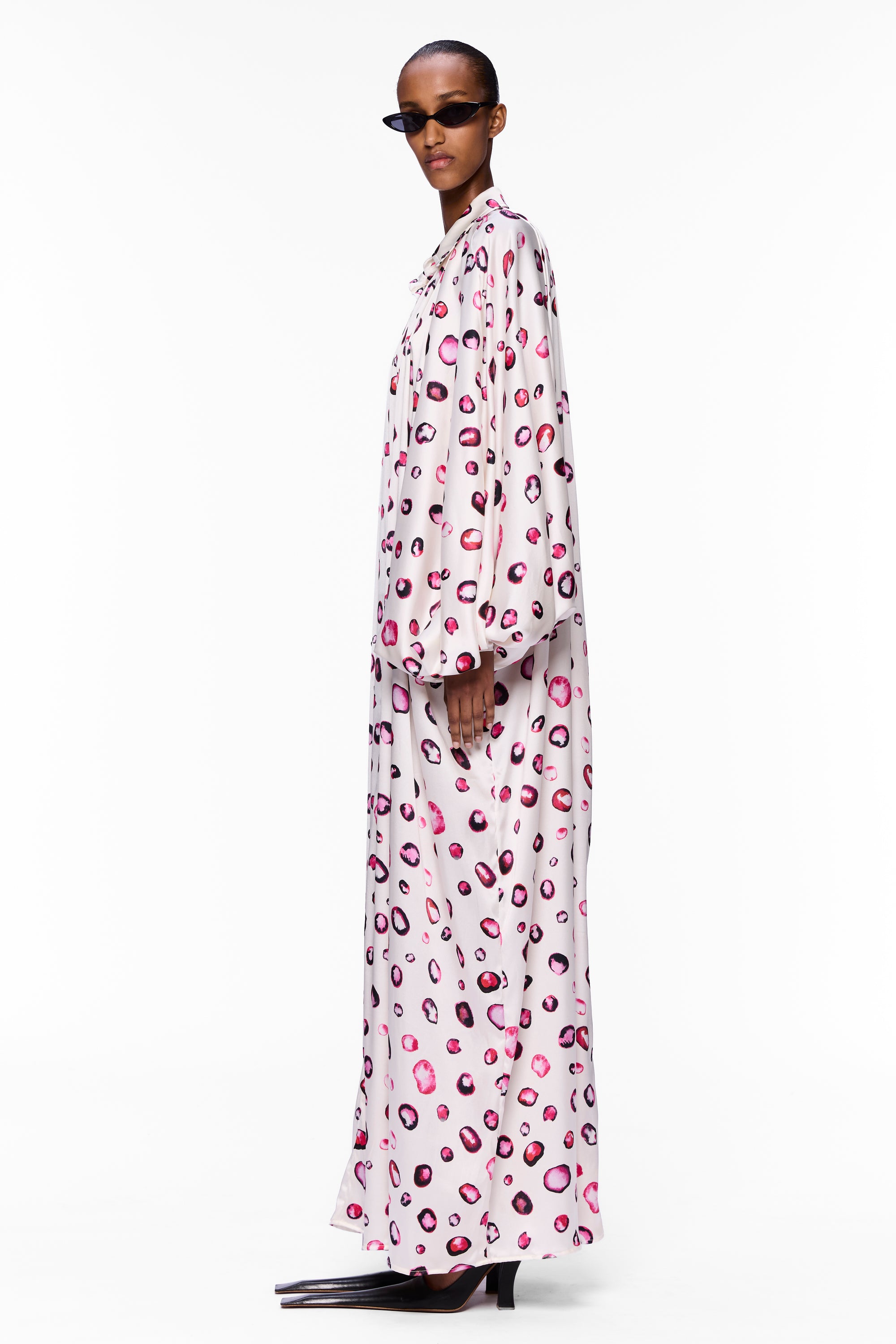 The Touareg Dress with Balloon Sleeve : Silk