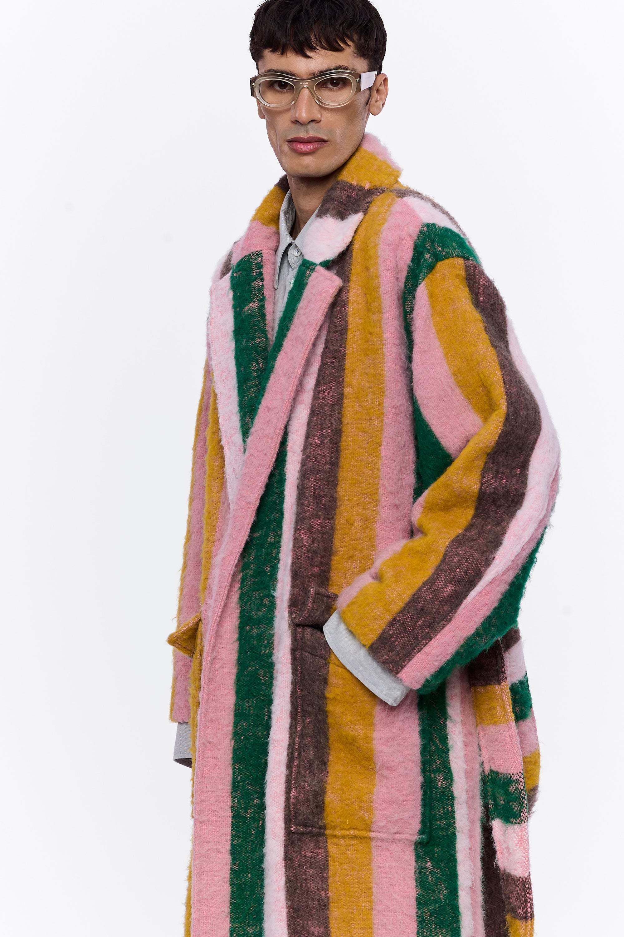 The Blanket Coat : Multicolor Stripe Wool