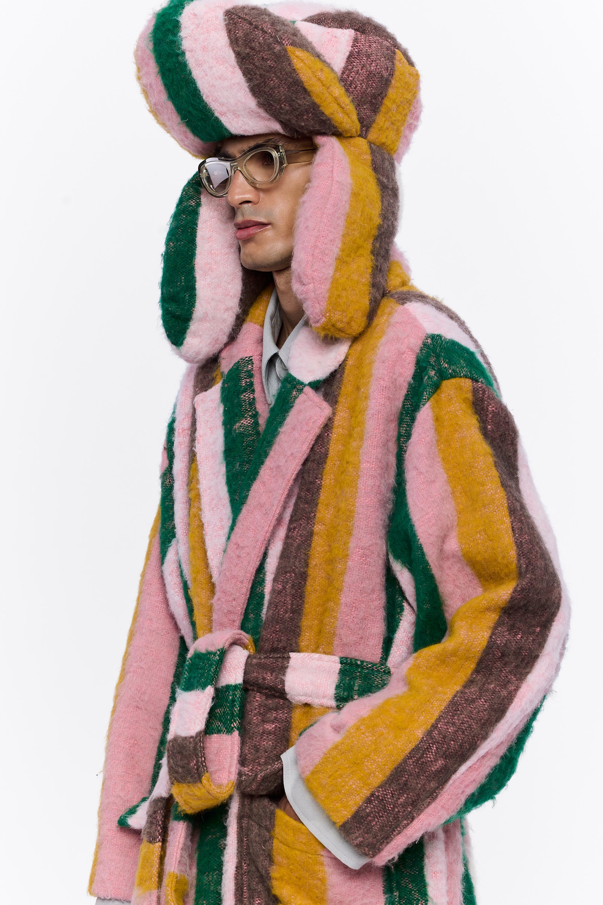 The Trapper Hat : Multicolor Stripe Wool