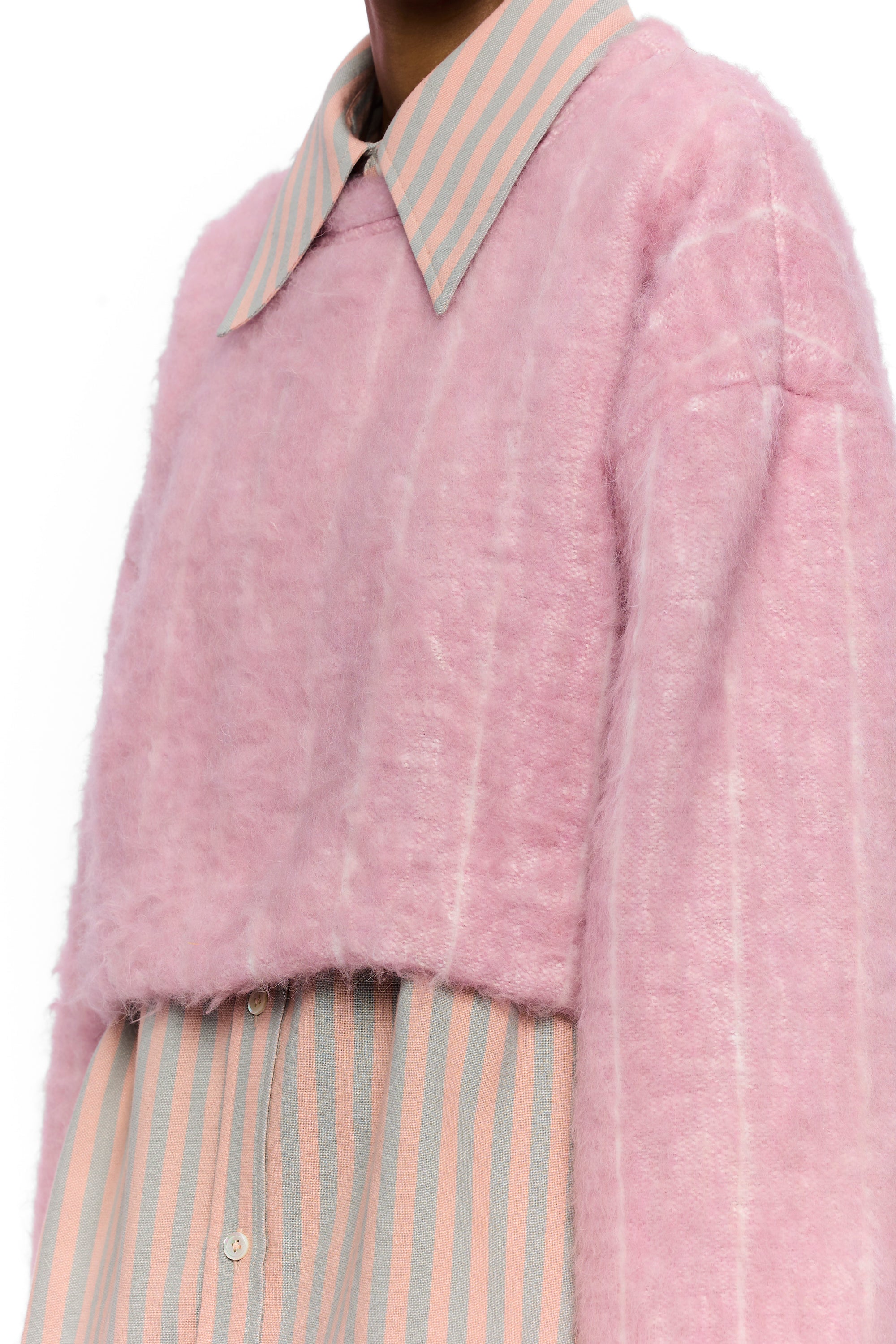 The Cropped Sweater : Stripe 24 Wool