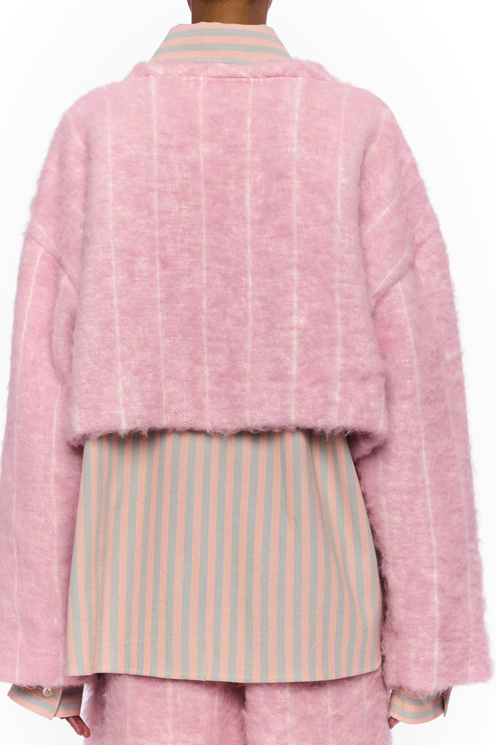 The Cropped Sweater : Stripe 24 Wool