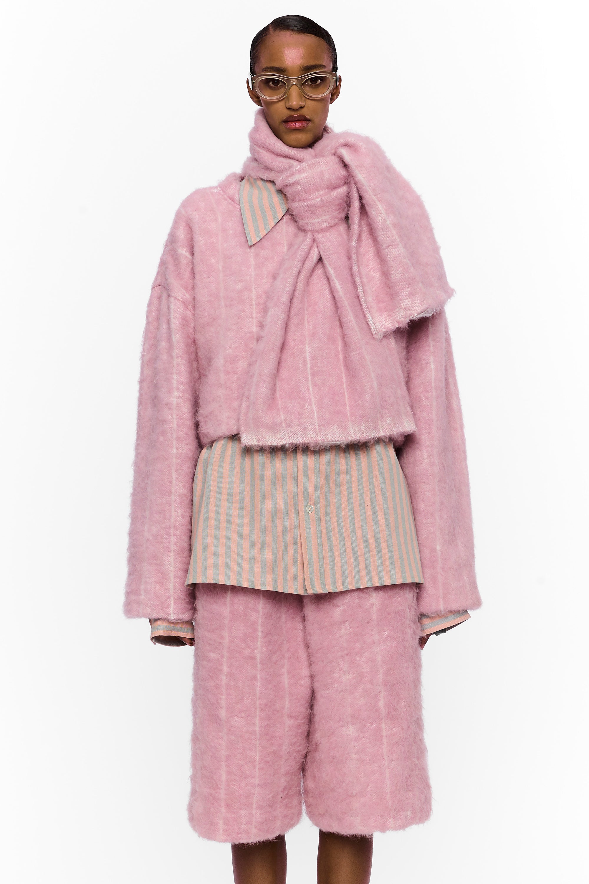 The Cropped Sweater : Stripe 24 Wool