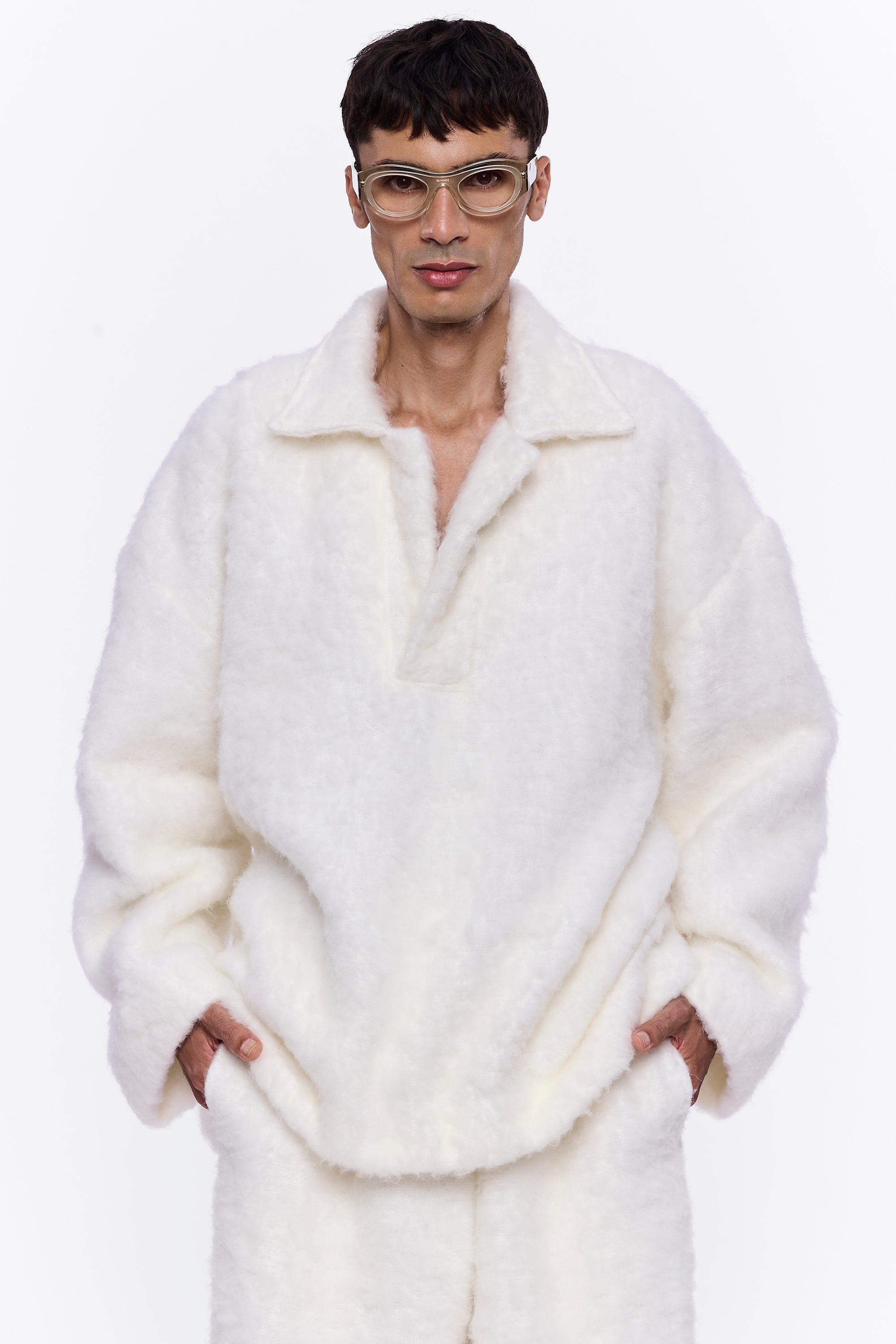 The Rugby Sweater : White Wool