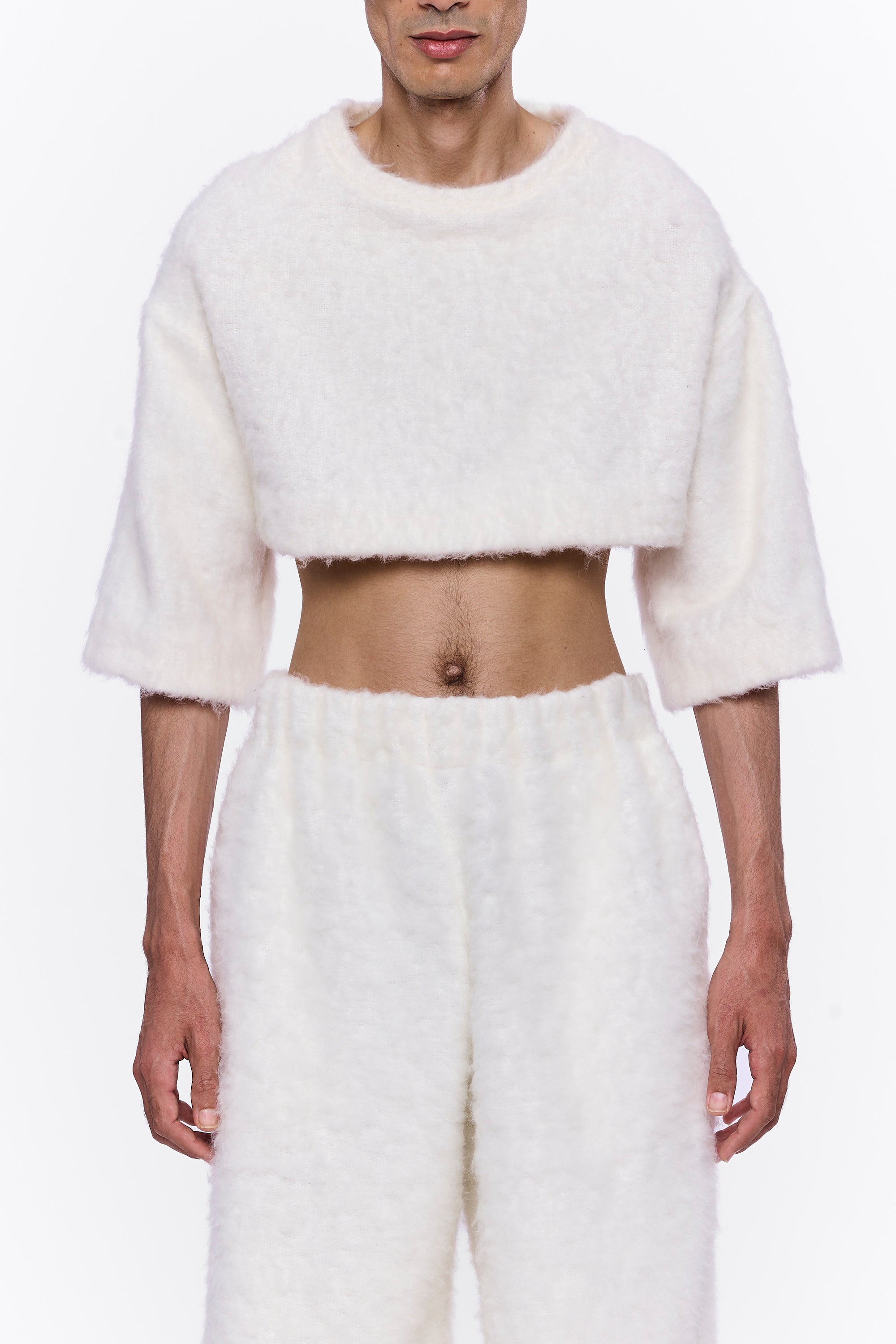 The Cropped T-Shirt : White Wool