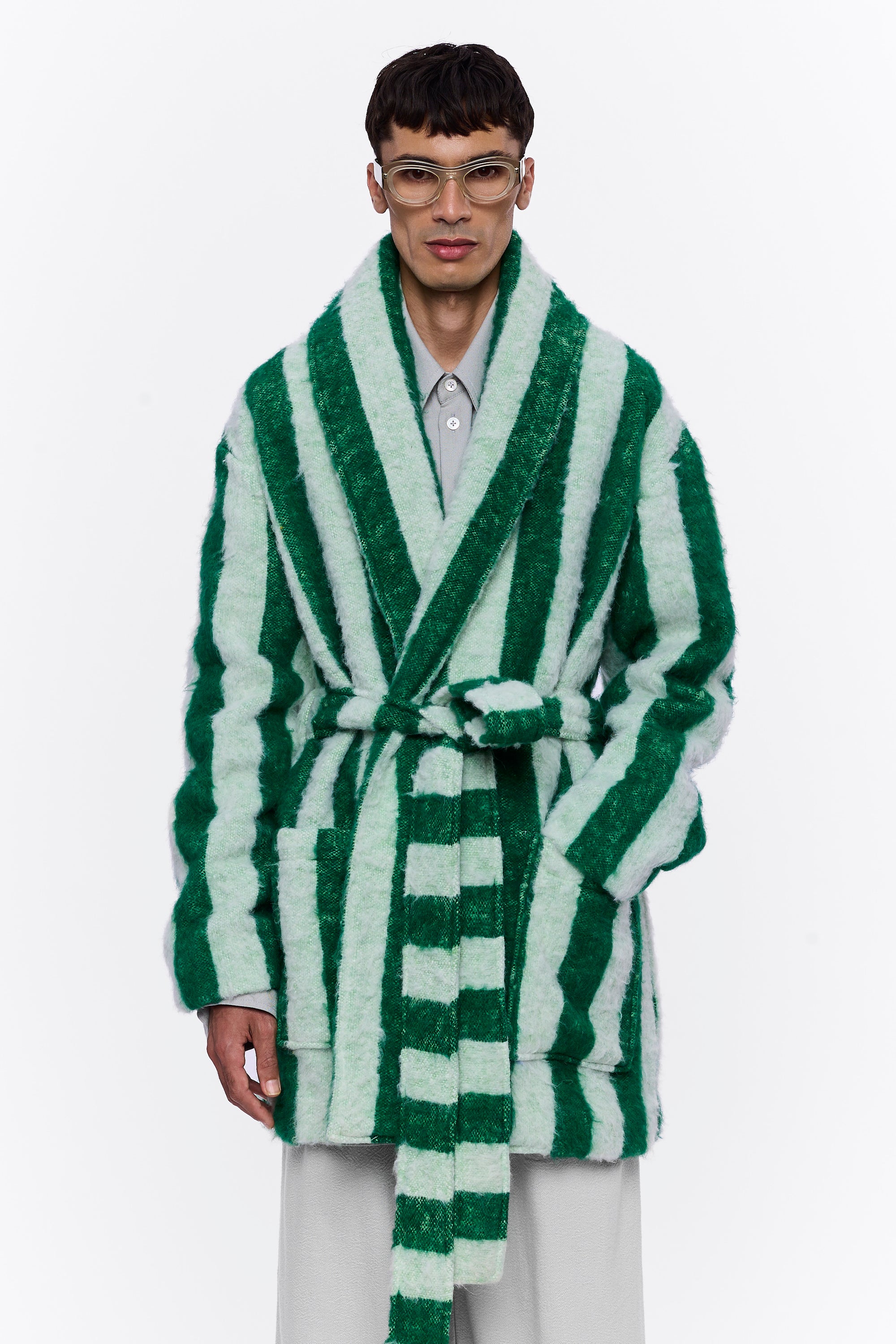 The Cardigan : Stripe 27 Wool