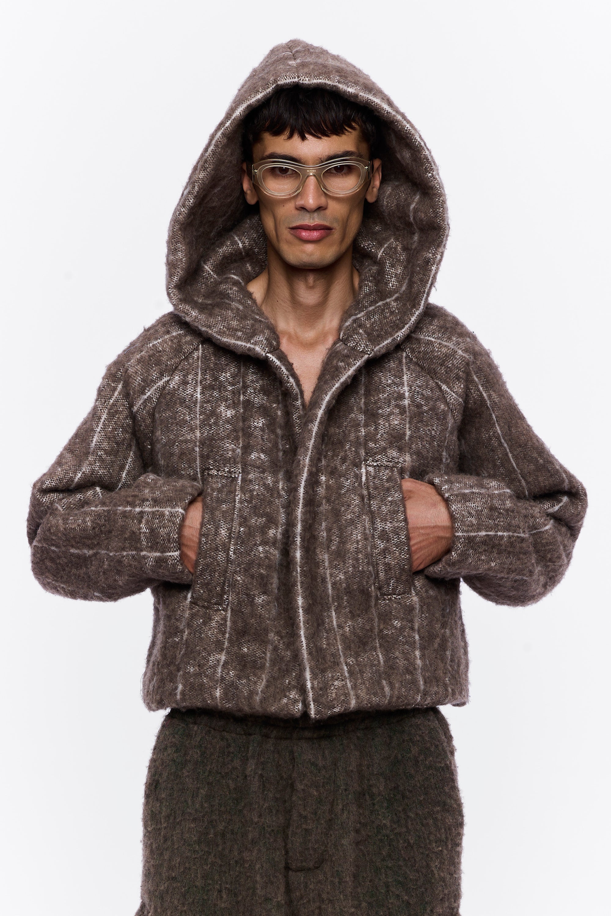 The Shawl Hoodie : Stripe 23 Wool