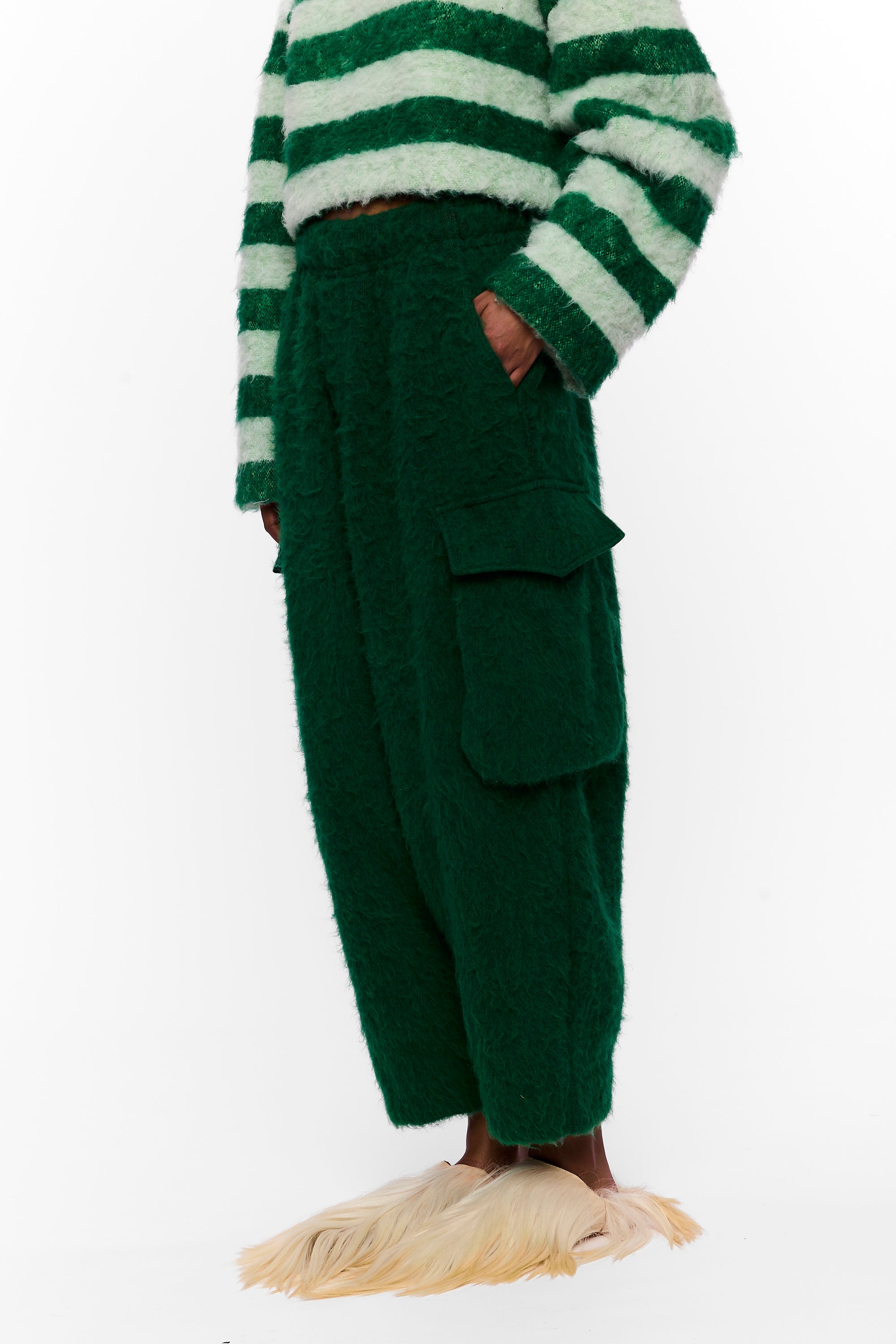 The Cargo Pant : Eden Green Wool