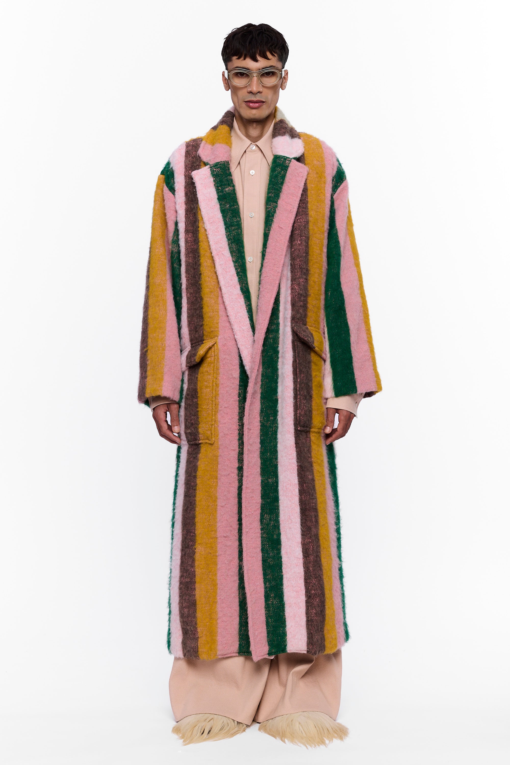 The Blanket Coat : Multicolor Stripe Wool