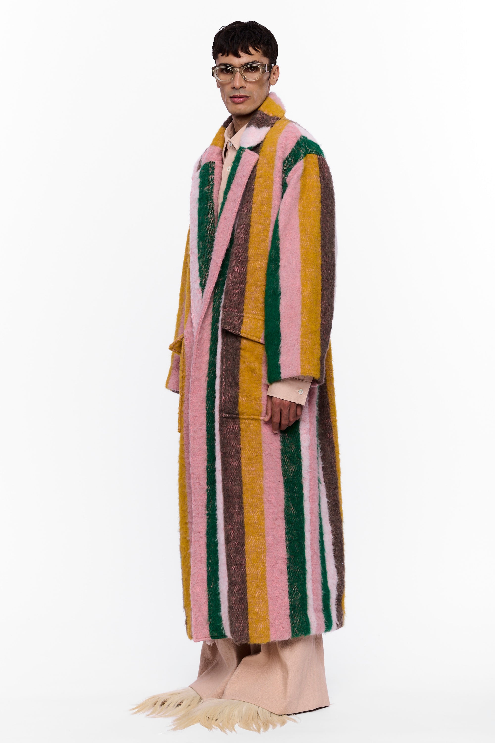 The Blanket Coat : Multicolor Stripe Wool