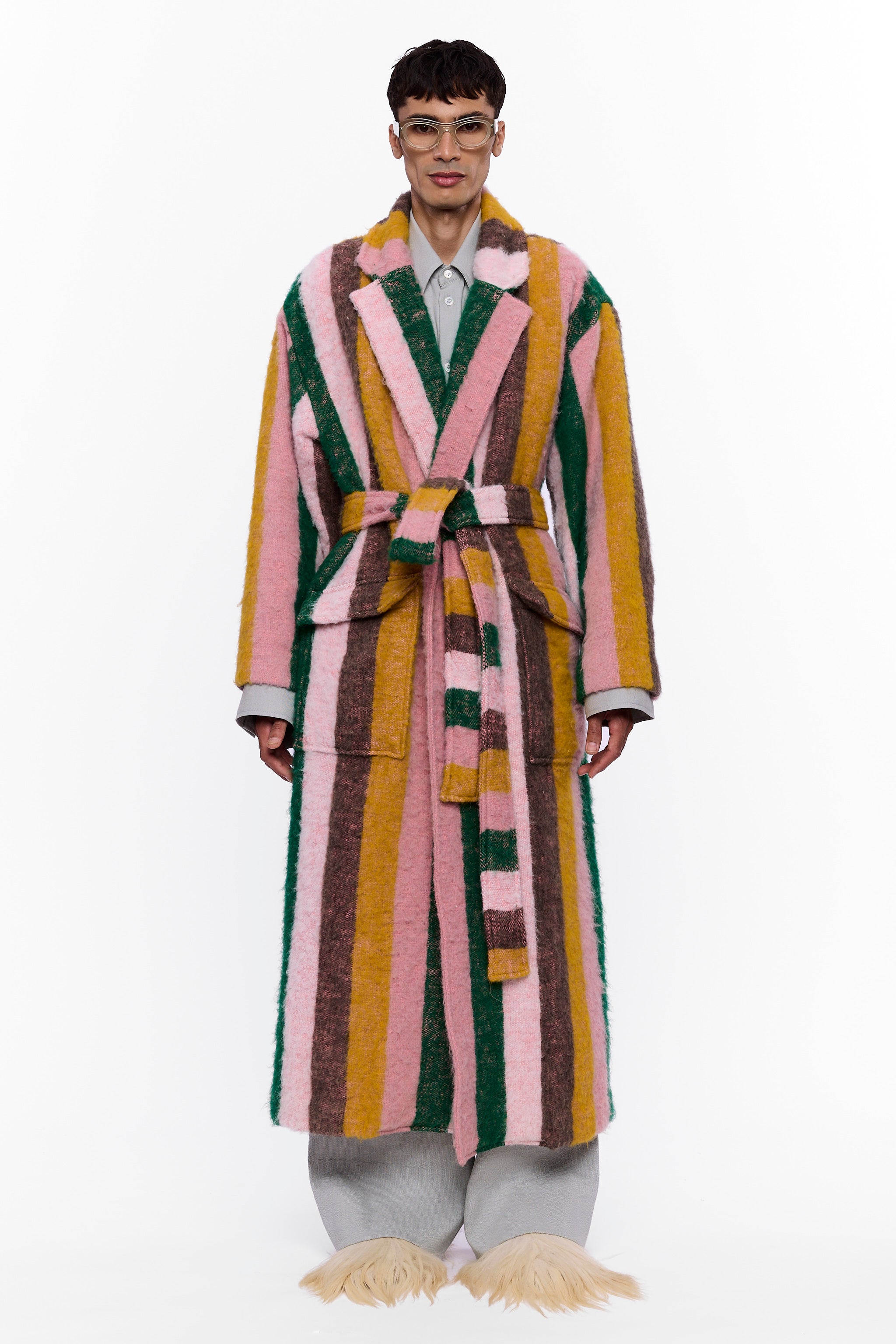 The Blanket Coat : Multicolor Stripe Wool
