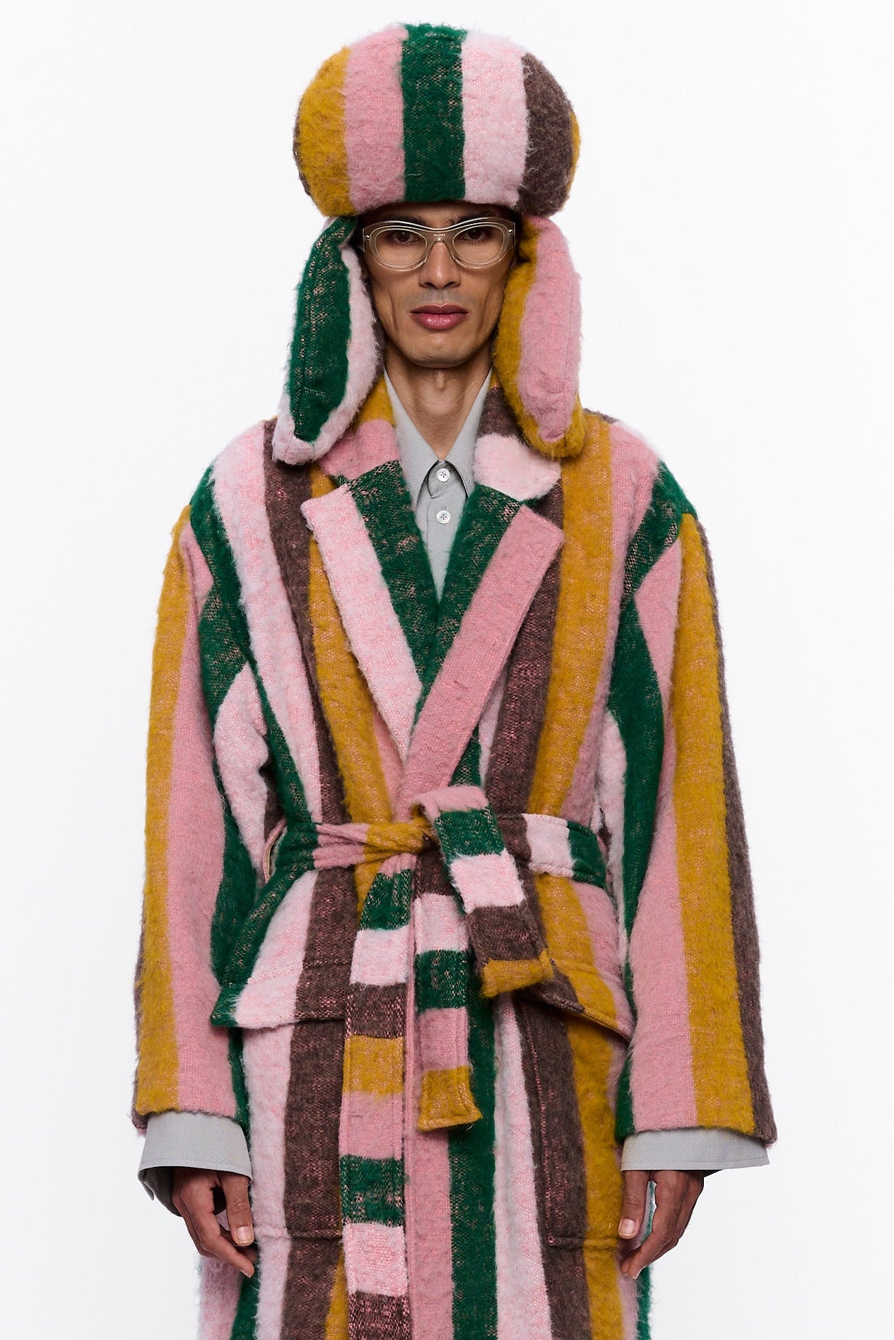 The Trapper Hat : Multicolor Stripe Wool