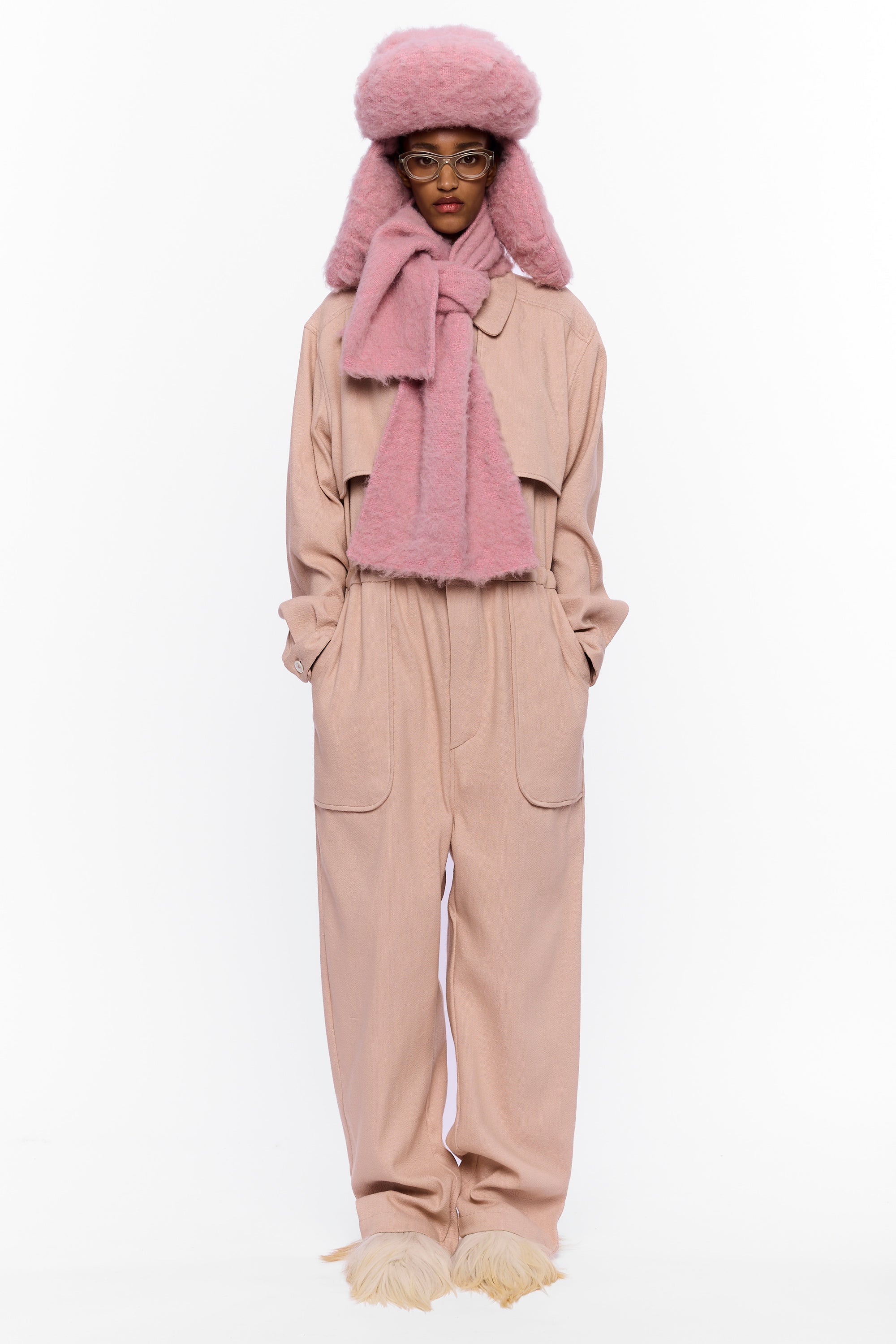 The Scarf : Vieux Rose Wool