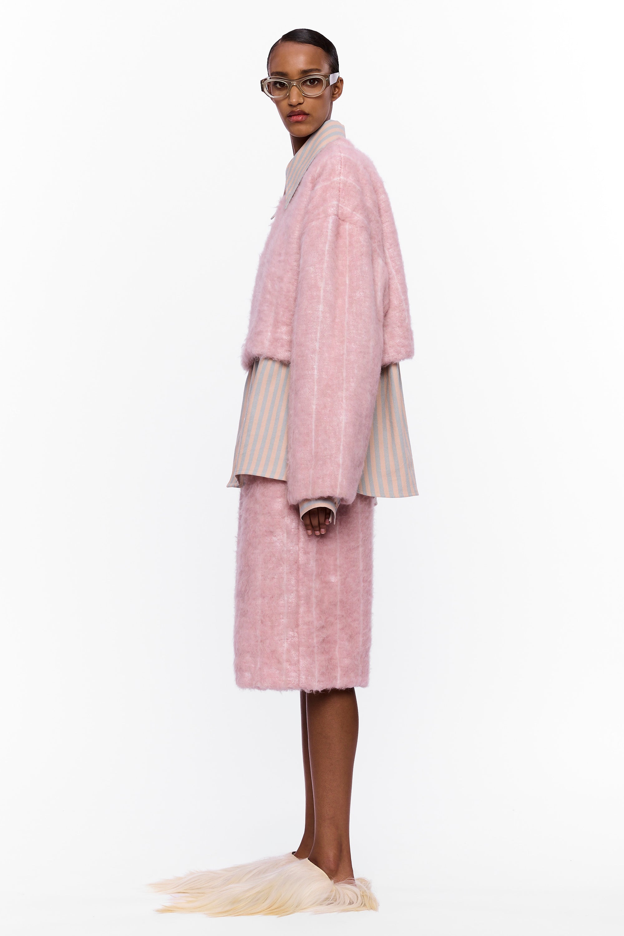 The Cropped Sweater : Stripe 24 Wool