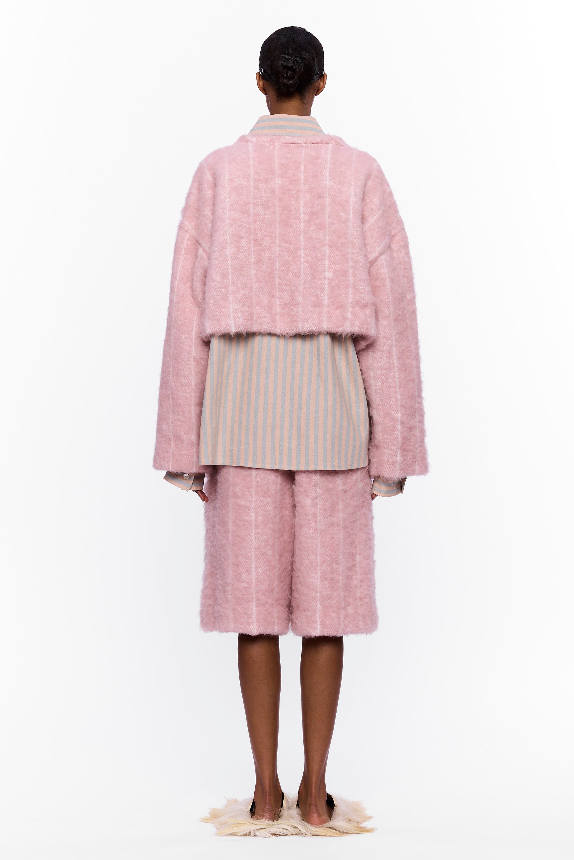 The Cropped Sweater : Stripe 24 Wool