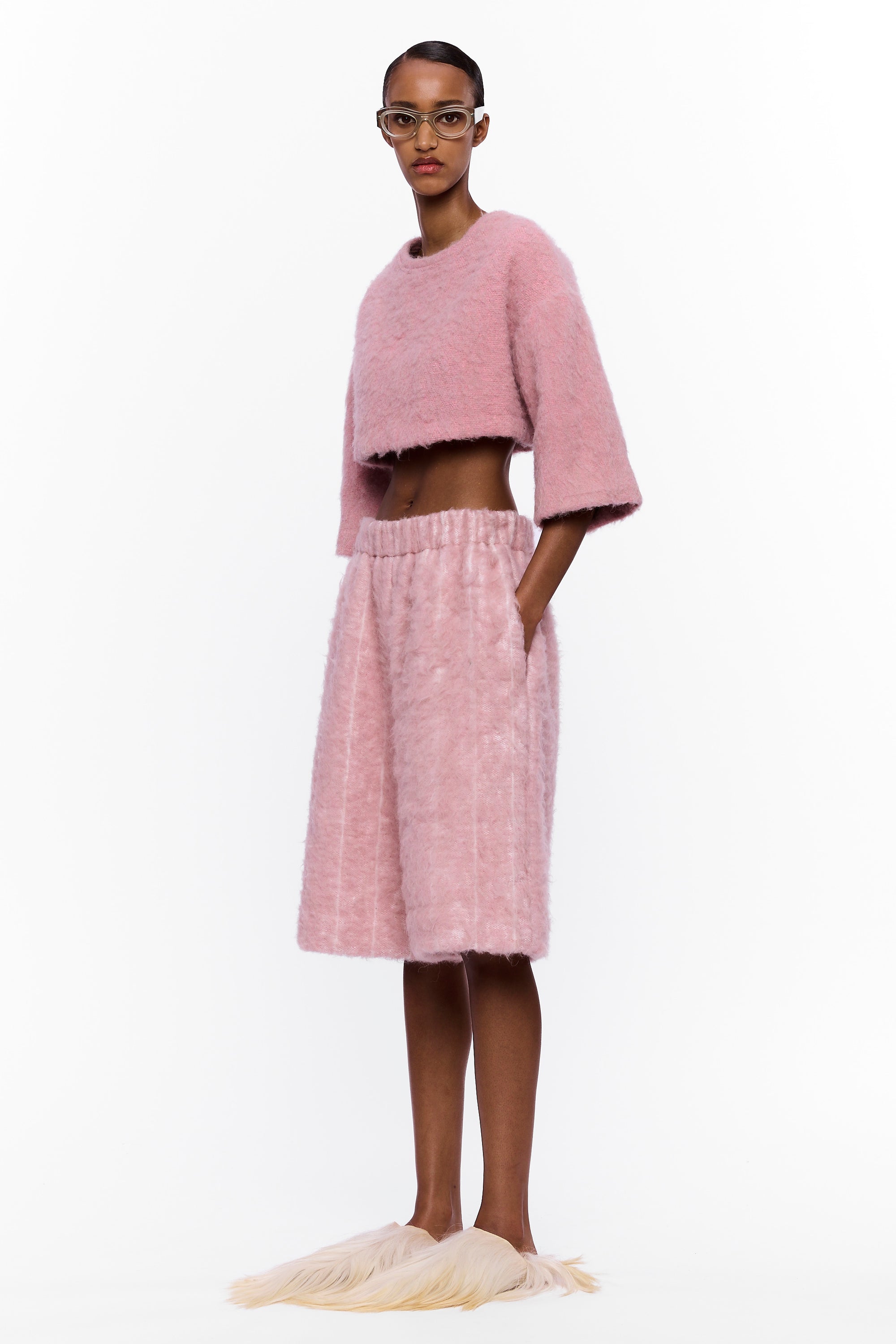 The Palazzo Short : Stripe 24 Wool