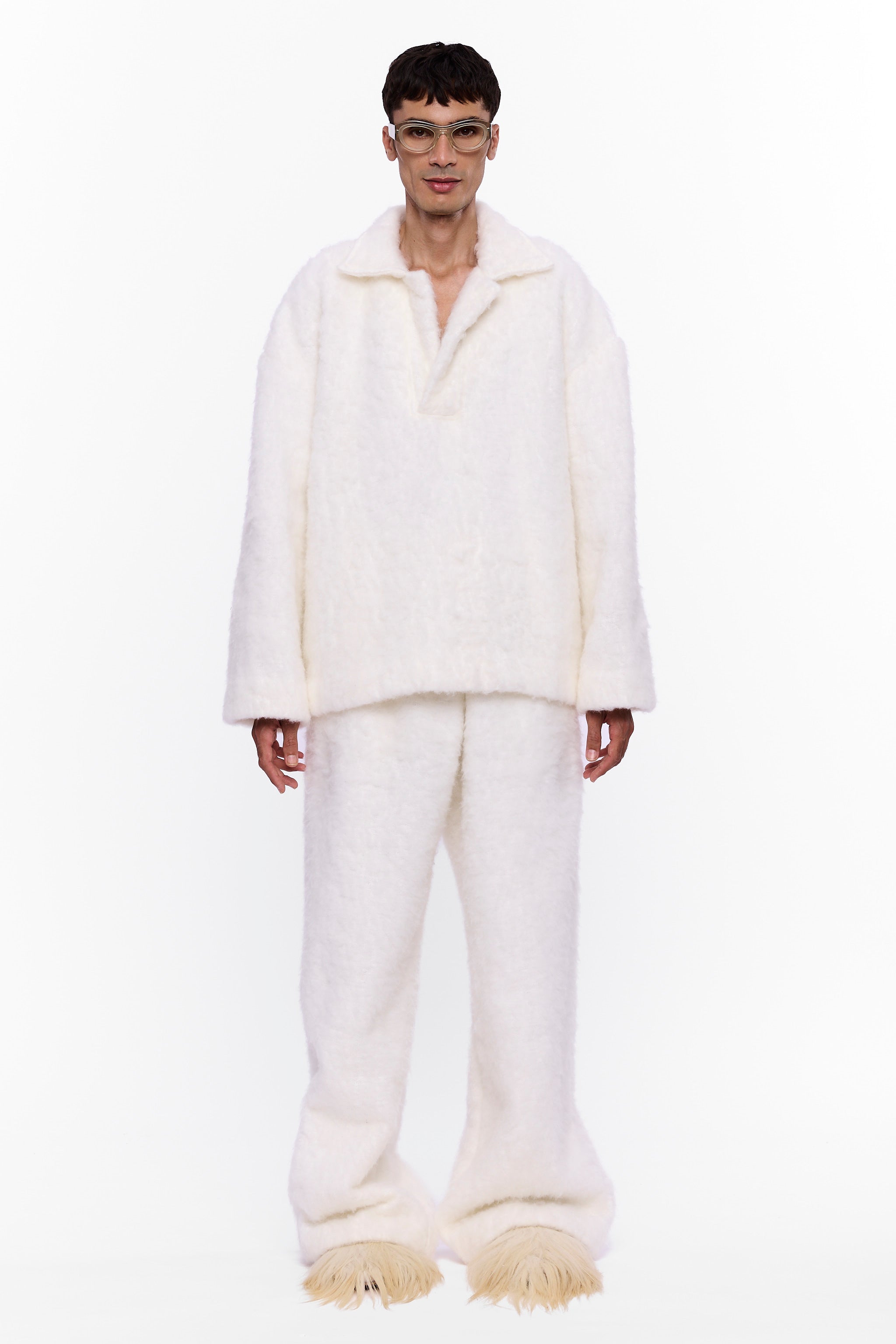 The Rugby Sweater : White Wool