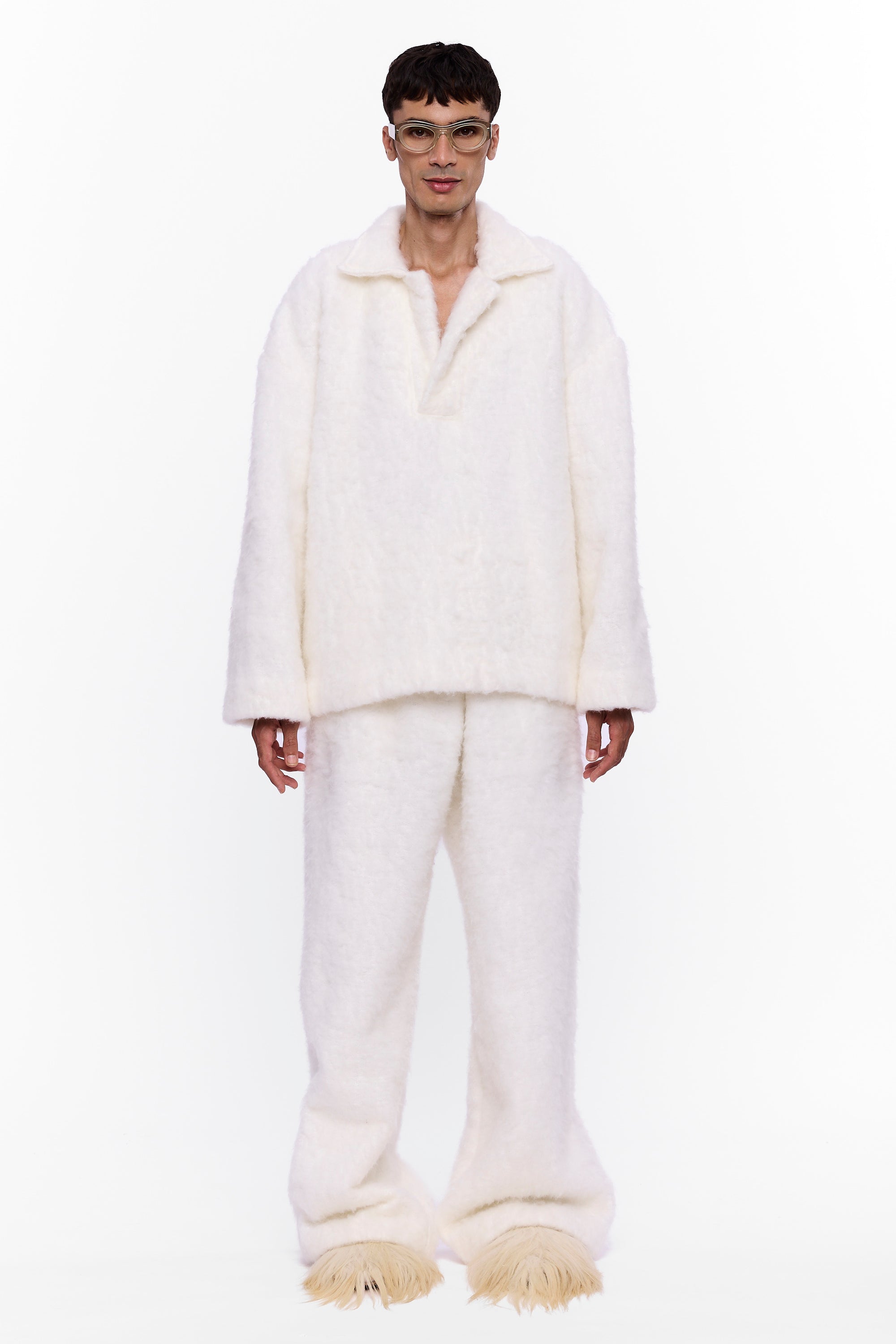 The Rugby Sweater : White Wool