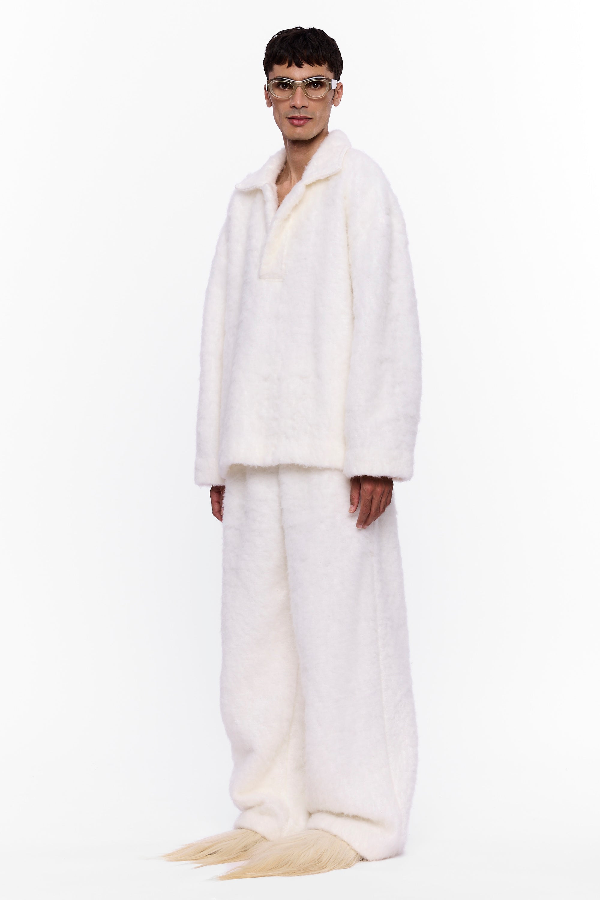 The Rugby Sweater : White Wool