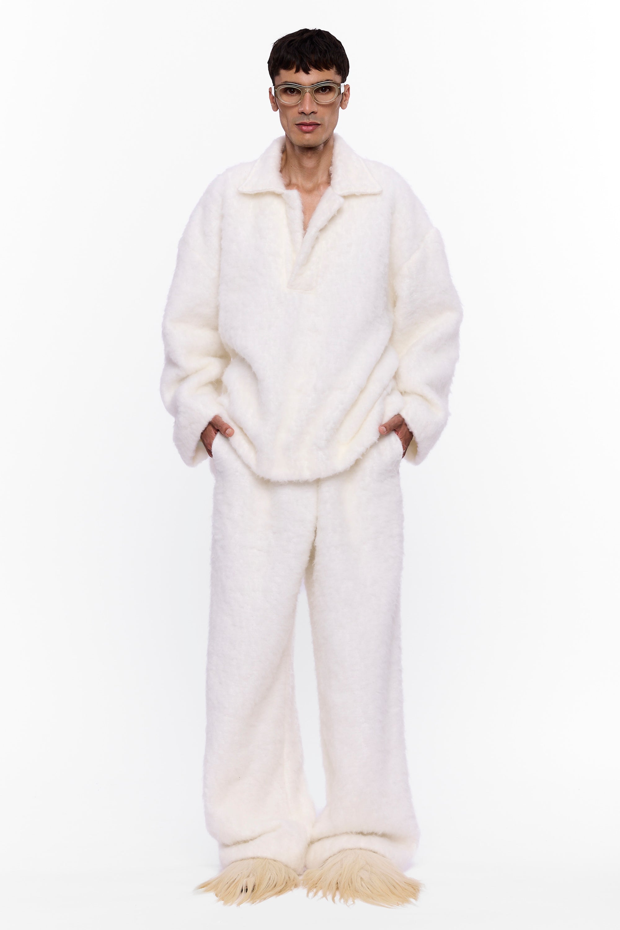 The Rugby Sweater : White Wool