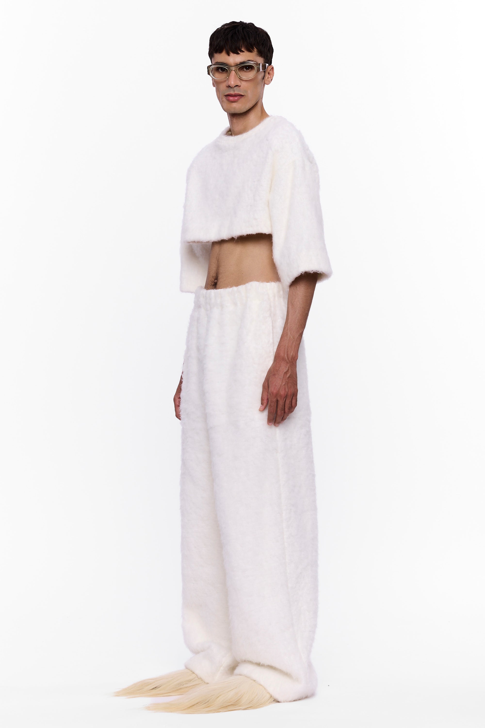 The Cropped T-Shirt : White Wool