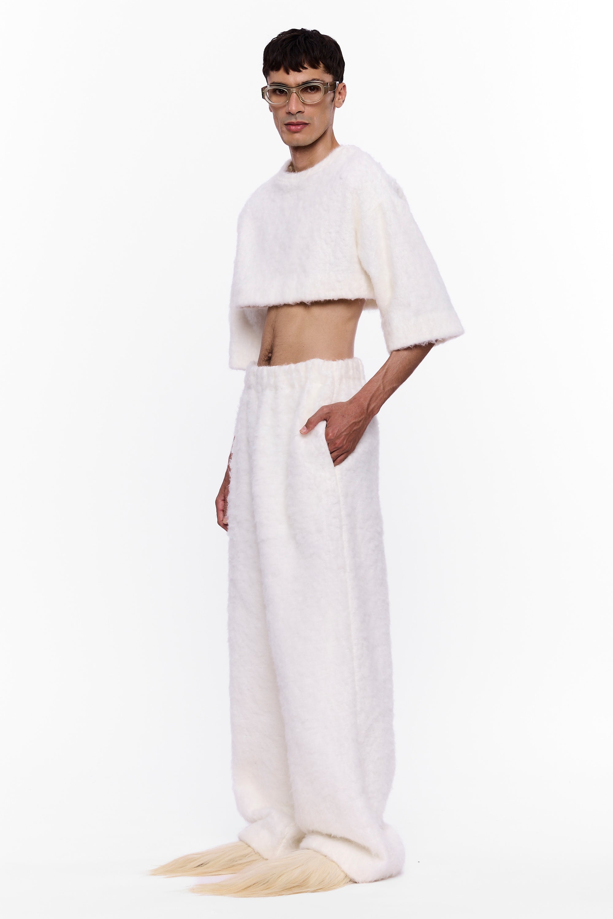 The Palazzo Pant : White Wool