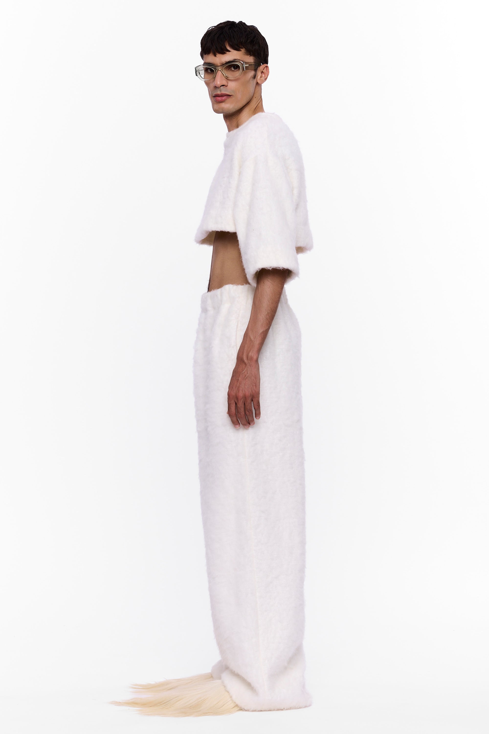The Cropped T-Shirt : White Wool