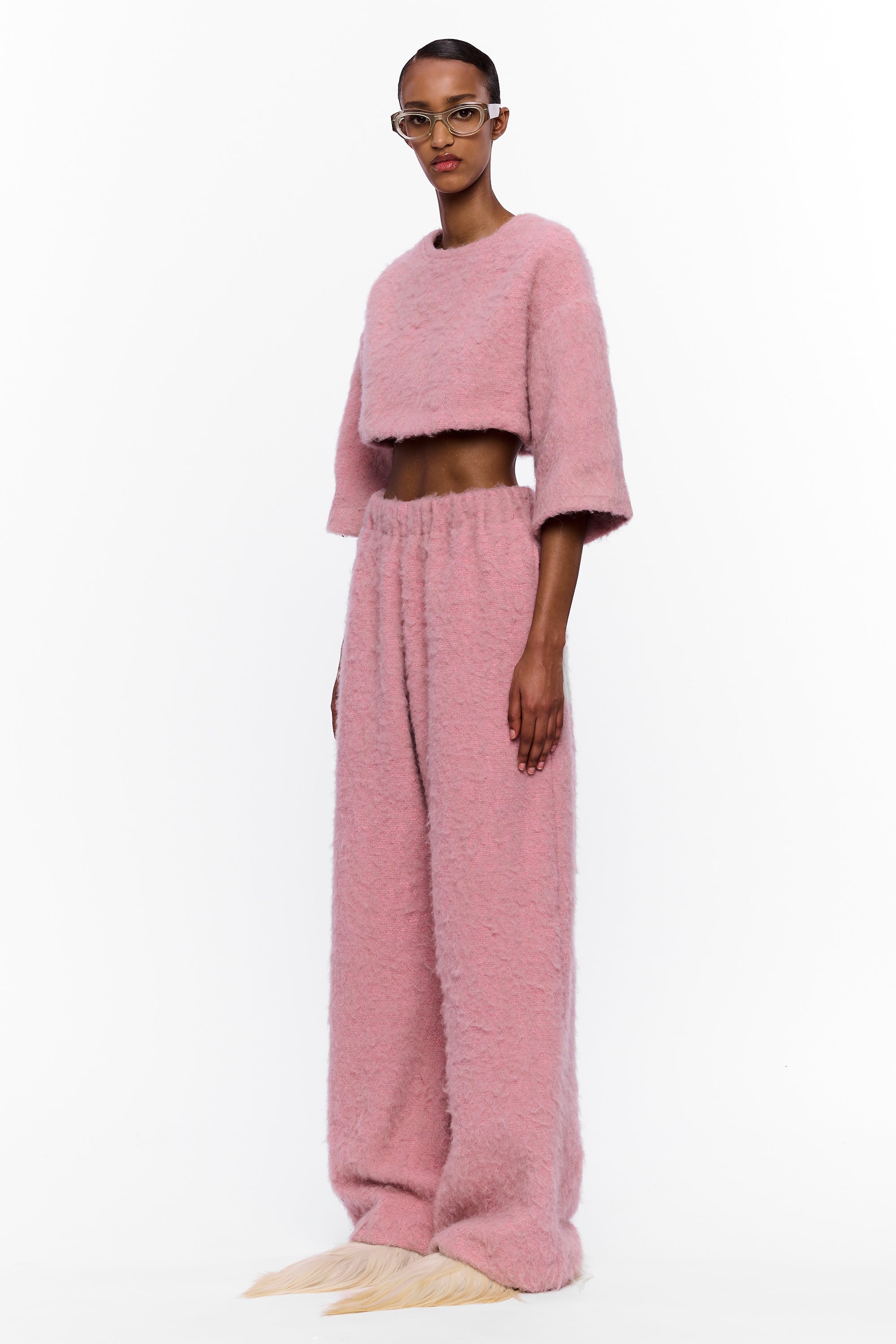 The Cropped T-Shirt : Vieux Rose Wool