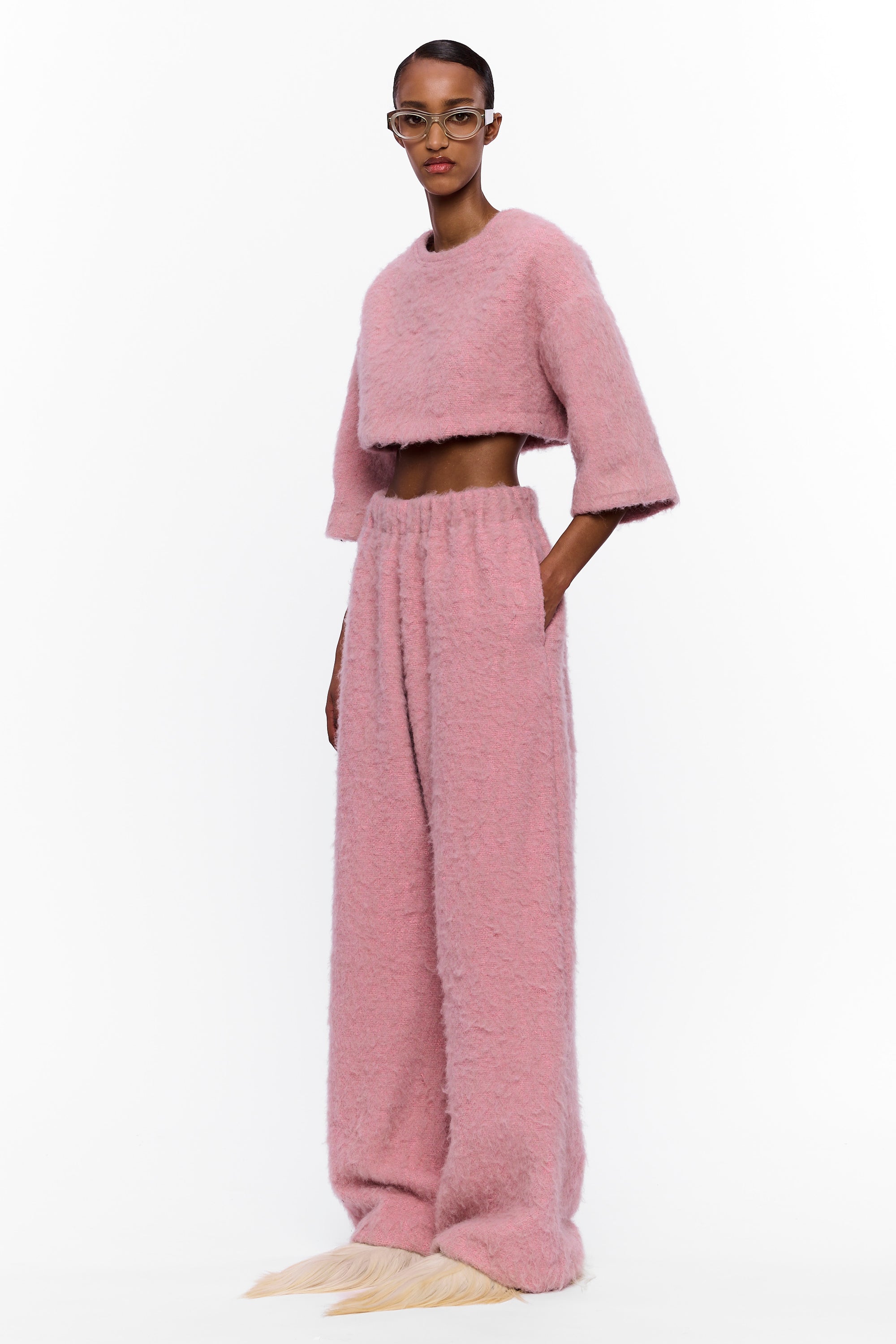 The Palazzo Pant : Vieux Rose Wool
