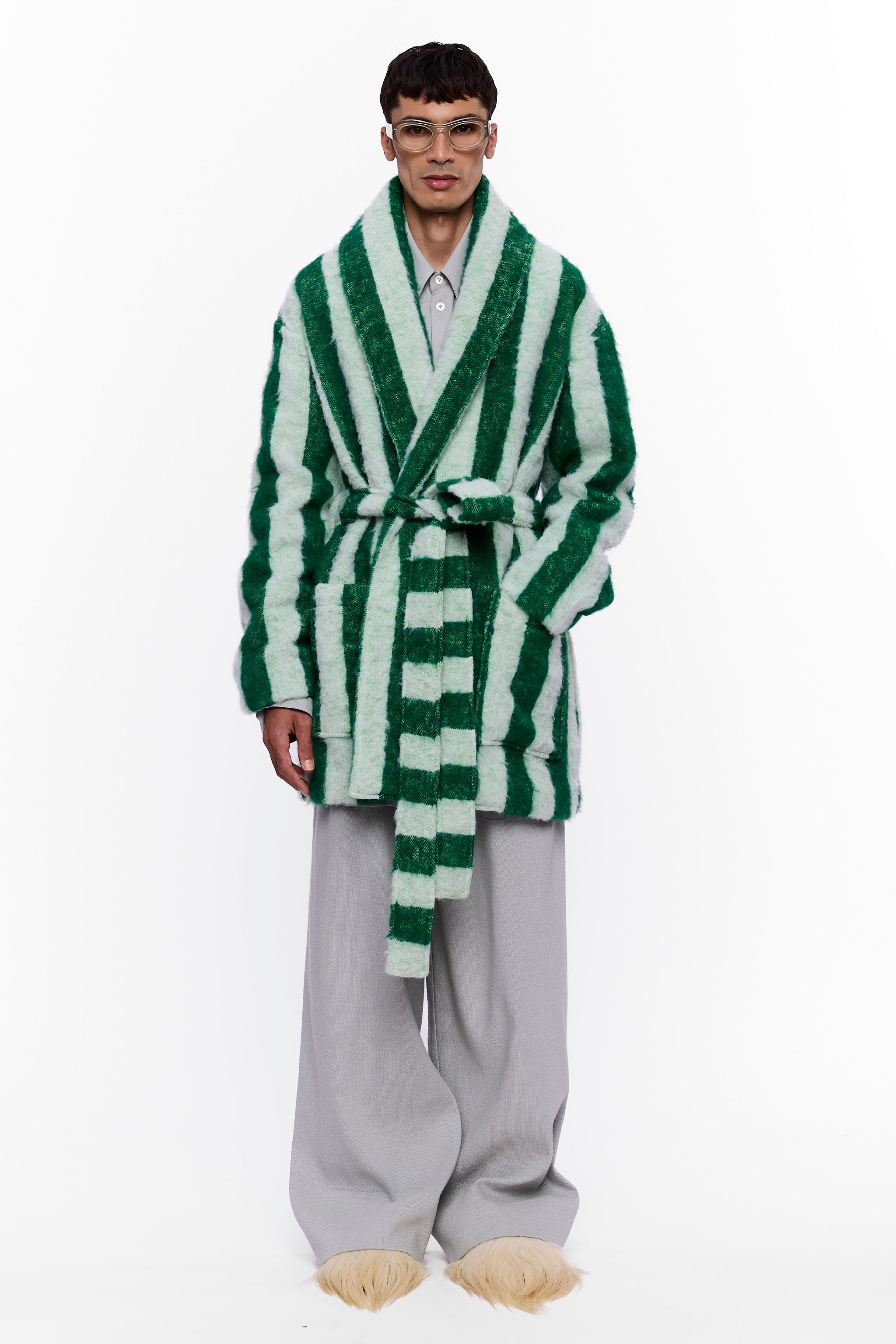 The Cardigan : Stripe 27 Wool