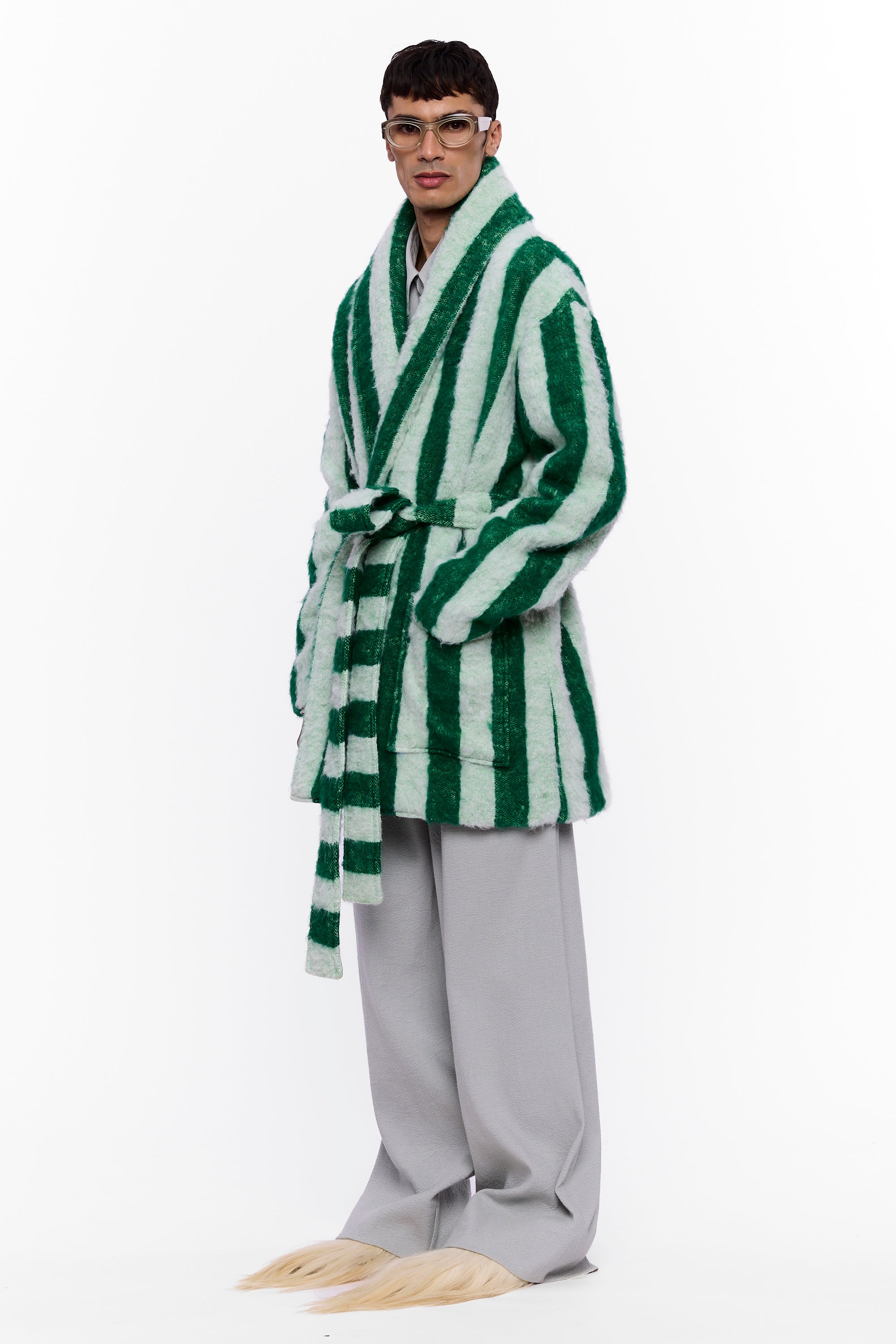 The Cardigan : Stripe 27 Wool