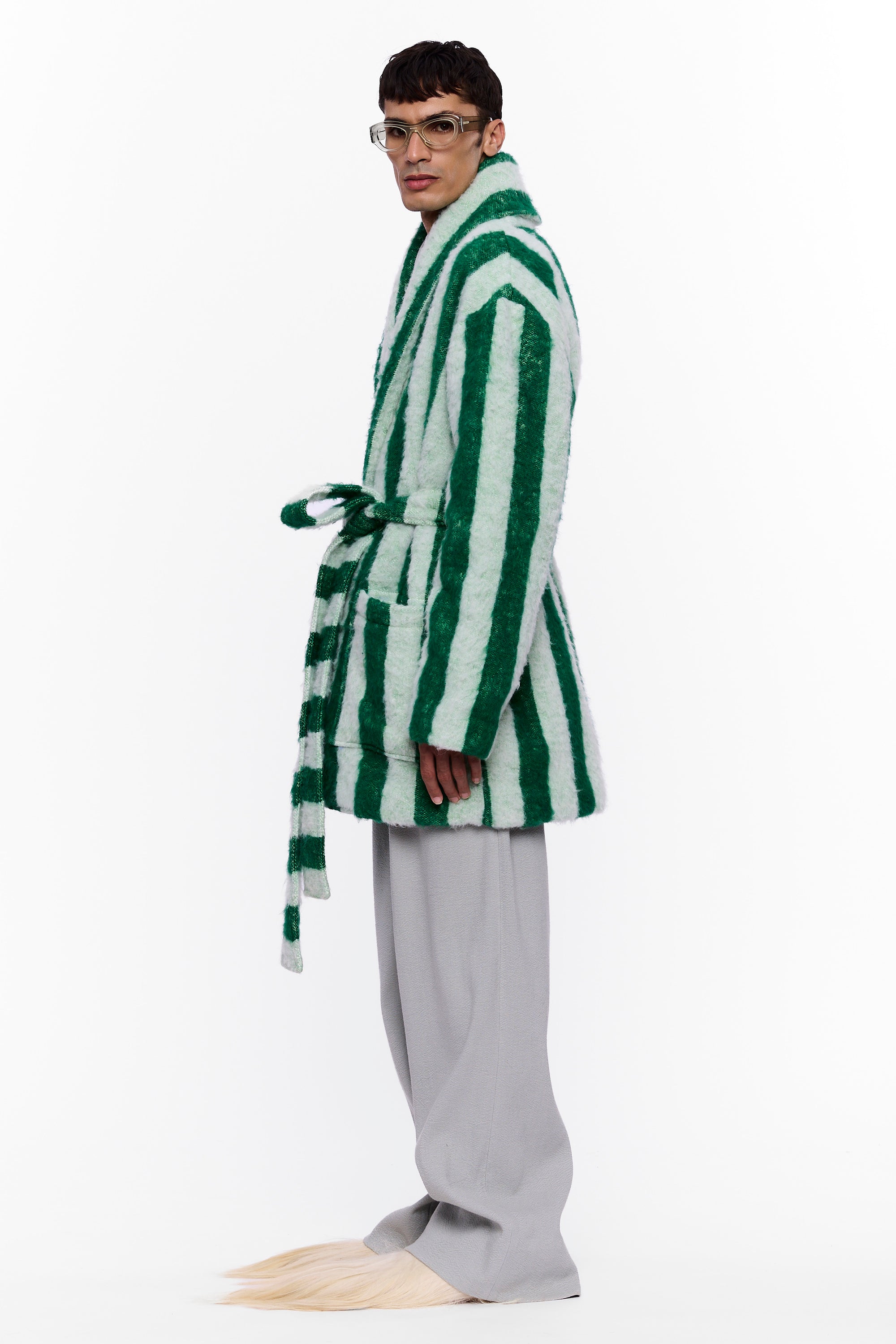 The Cardigan : Stripe 27 Wool