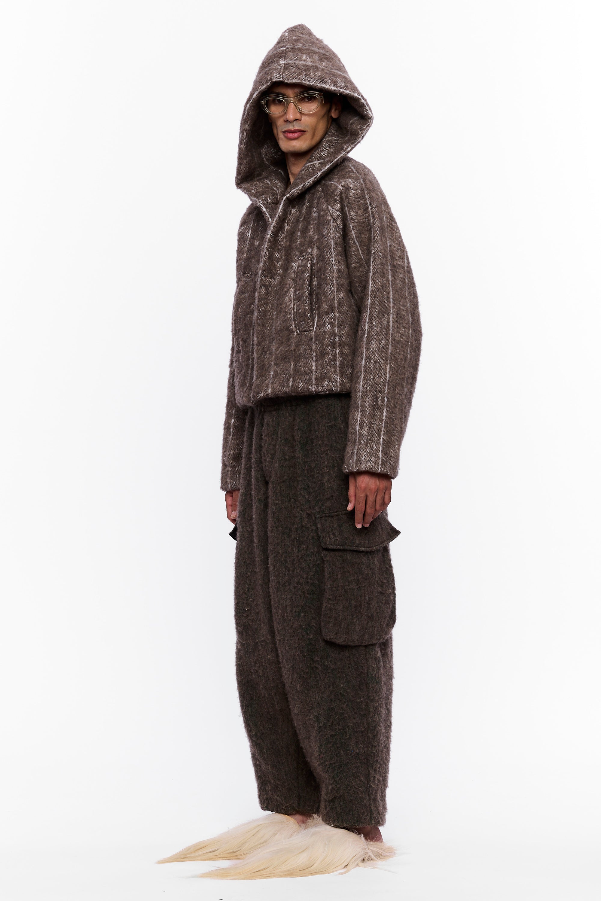 The Shawl Hoodie : Stripe 23 Wool