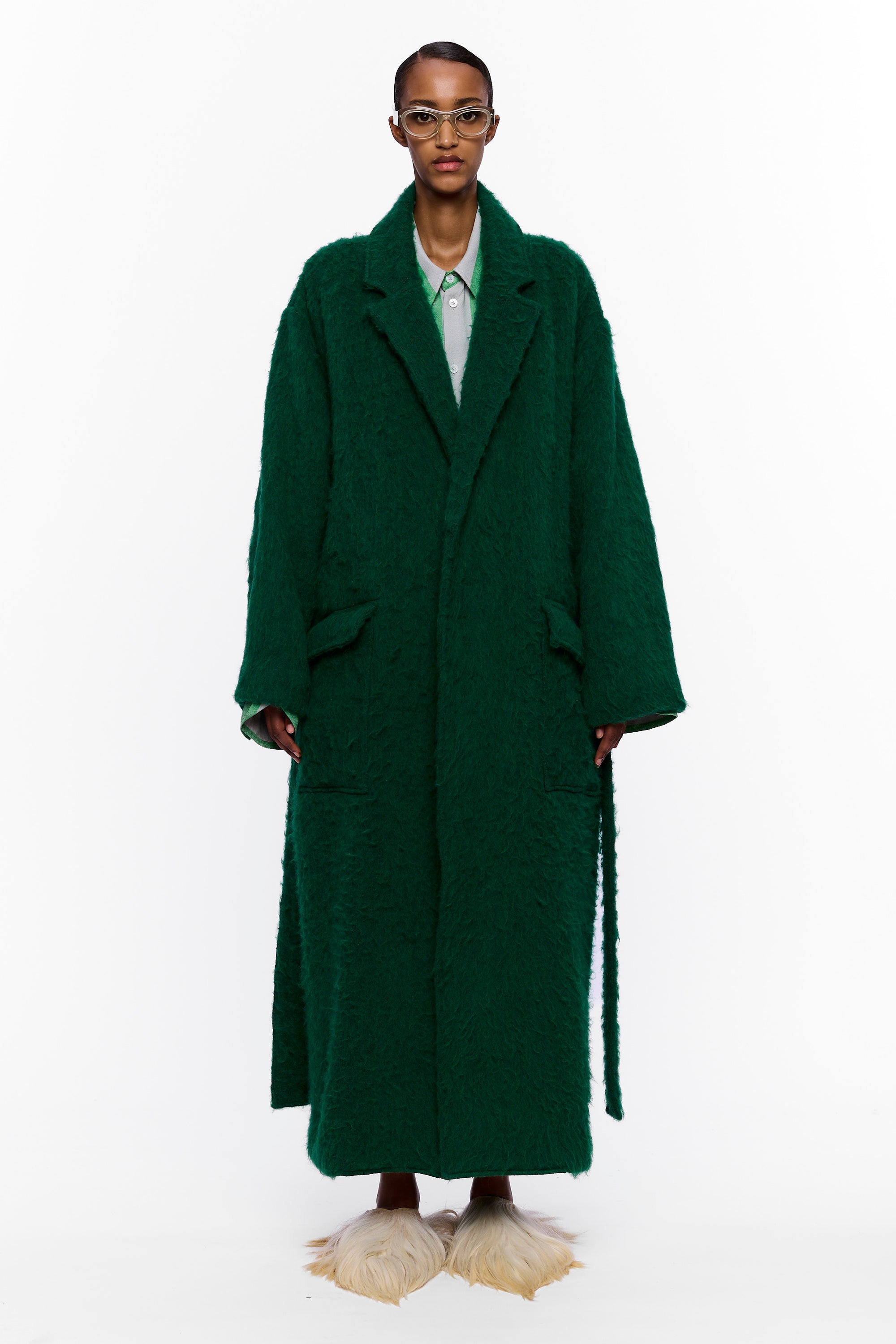 The Blanket Coat : Eden Green Wool