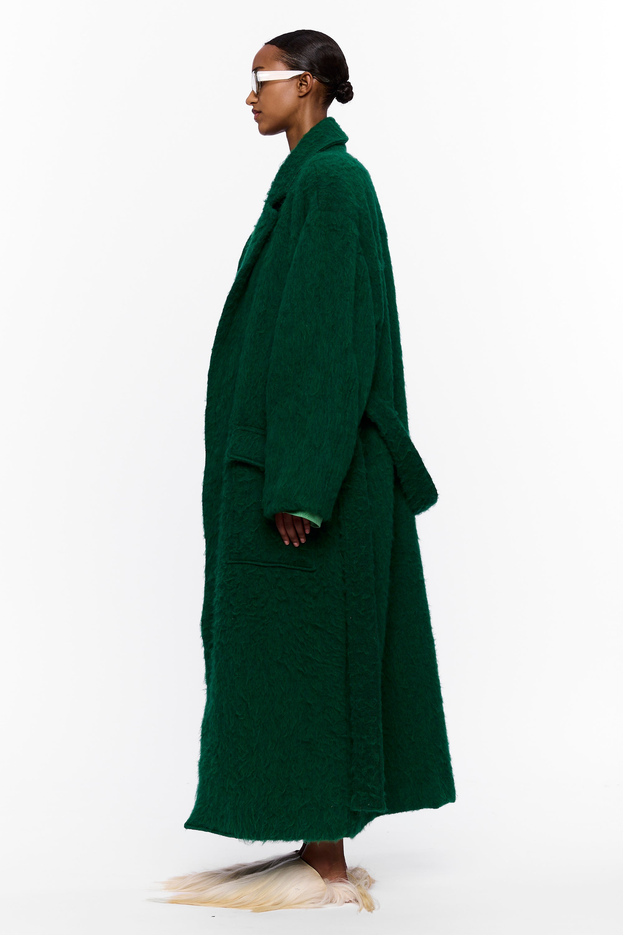 The Blanket Coat : Eden Green Wool