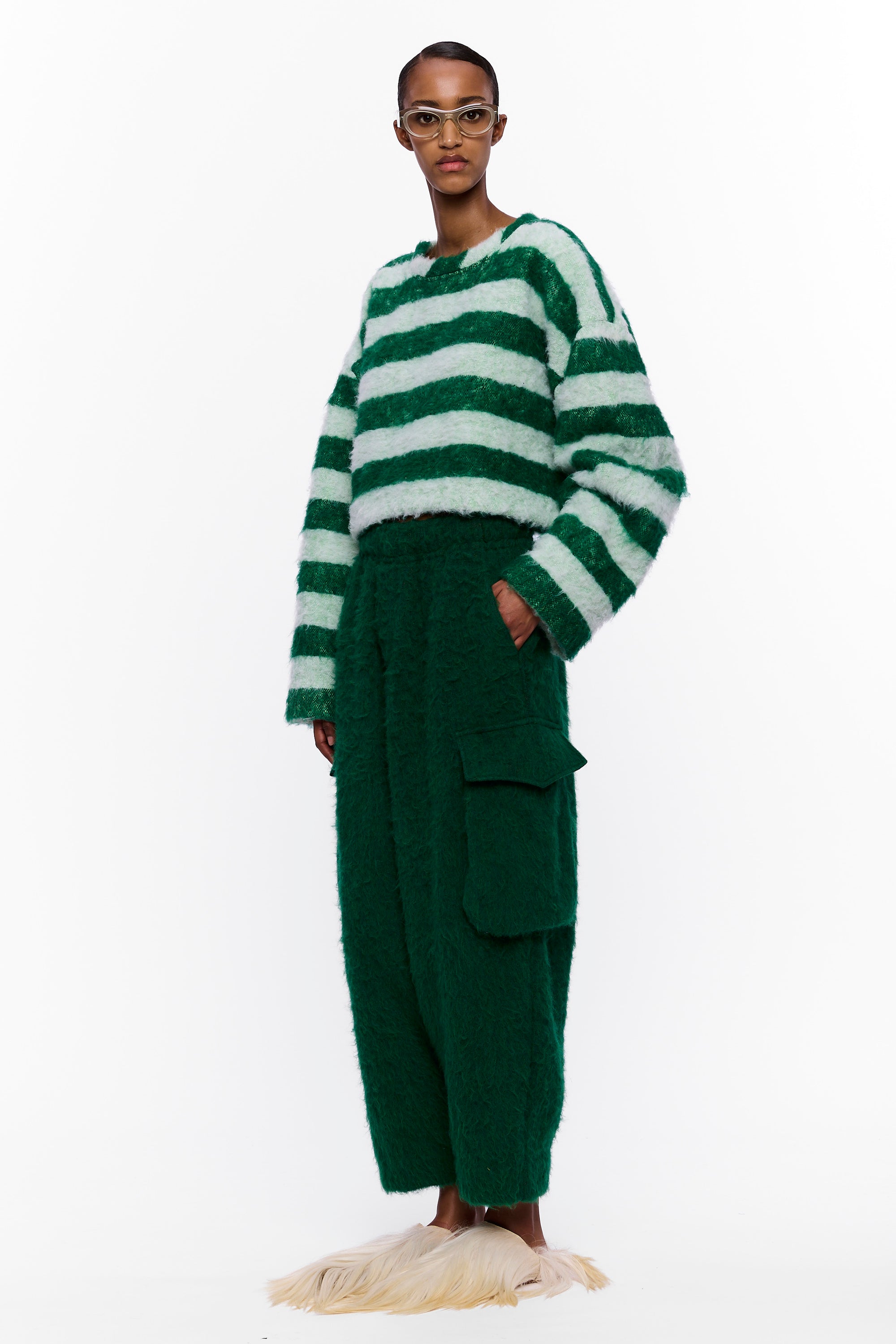 The Cargo Pant : Eden Green Wool
